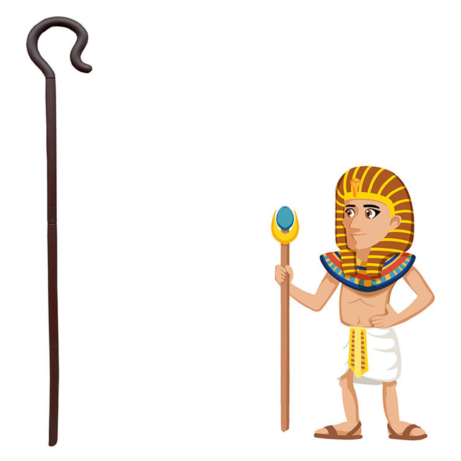 Egypt Pharaoh Scepter Shepherd Costume Crook Staff Halloween Crutch Stick view 5