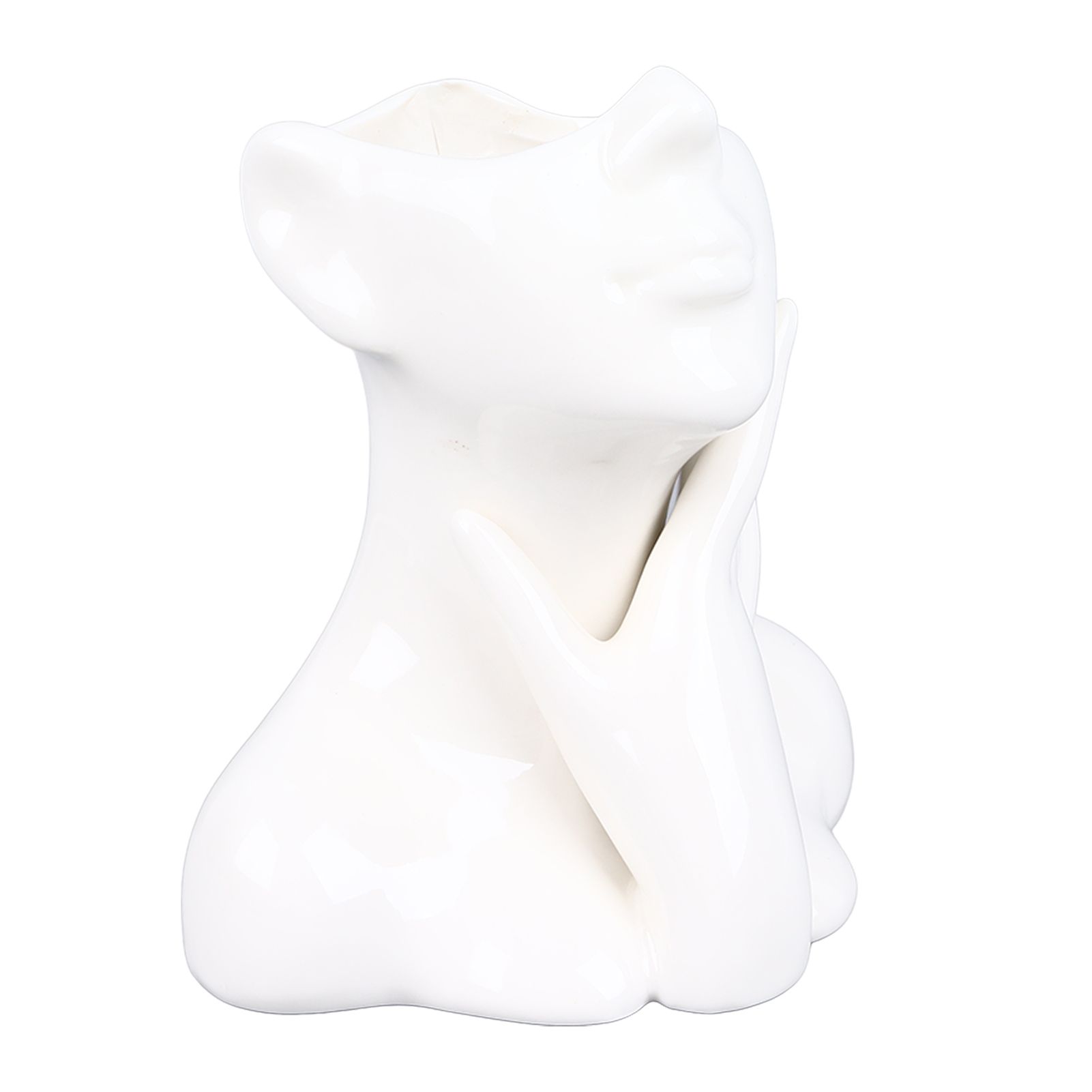 Female Face Vase Nordic Style Elegant Flower Vase Smoothly Ceramic Flower Vase view 4