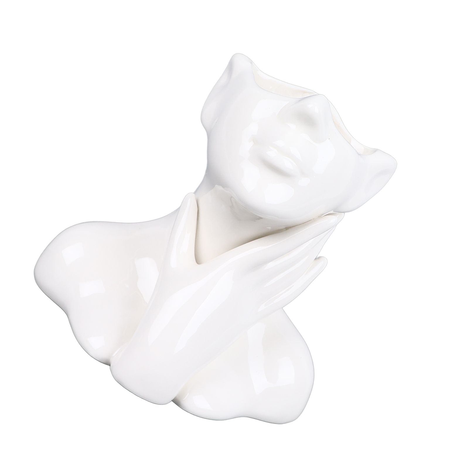 Female Face Vase Nordic Style Elegant Flower Vase Smoothly Ceramic Flower Vase view 5