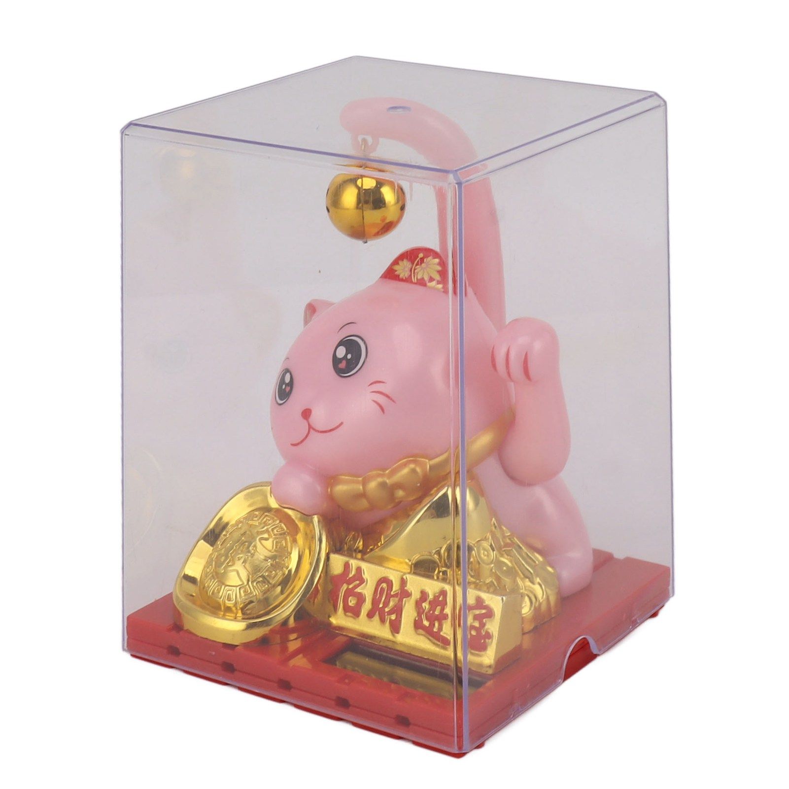 Arm Waving Fortune Cat Solar Powered Light Induction Lucky Cat Decoration for view 4