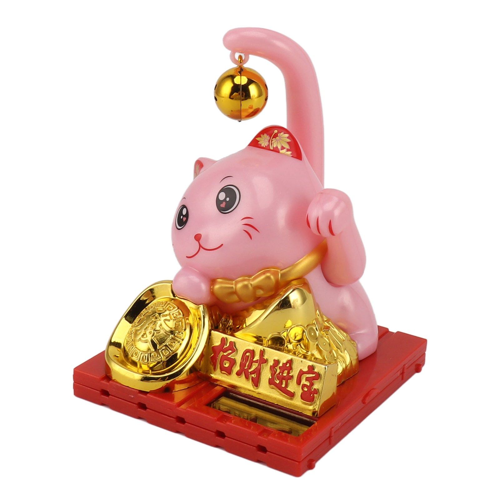 Arm Waving Fortune Cat Solar Powered Light Induction Lucky Cat Decoration for view 6