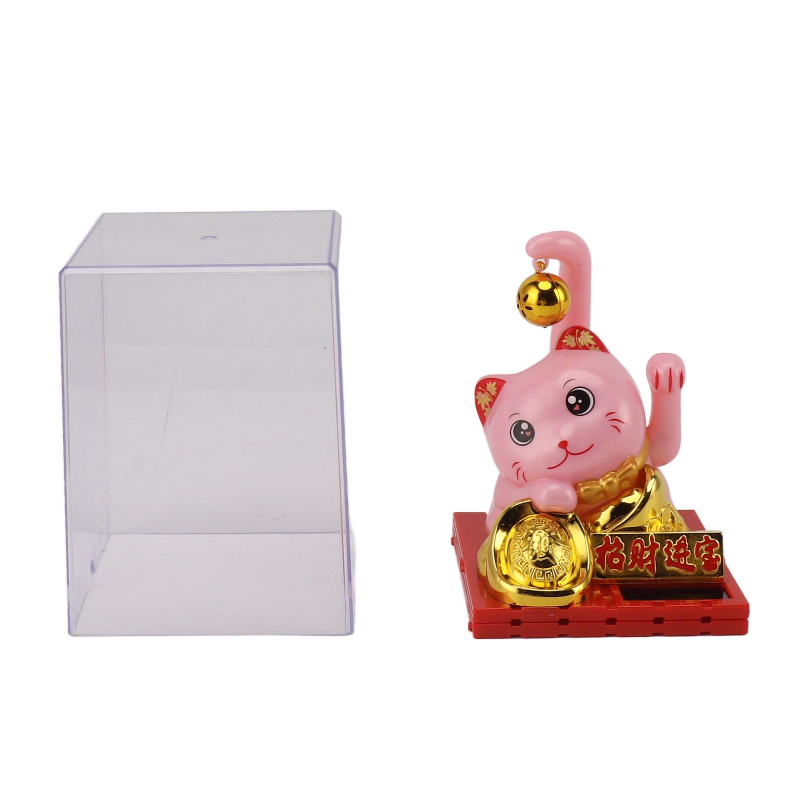 Arm Waving Fortune Cat Solar Powered Light Induction Lucky Cat Decoration for view 7
