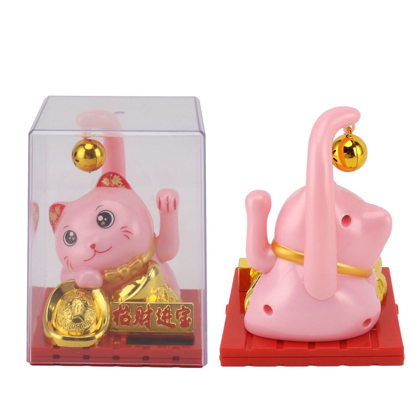 Arm Waving Fortune Cat Solar Powered Light Induction Lucky Cat Decoration for view 10