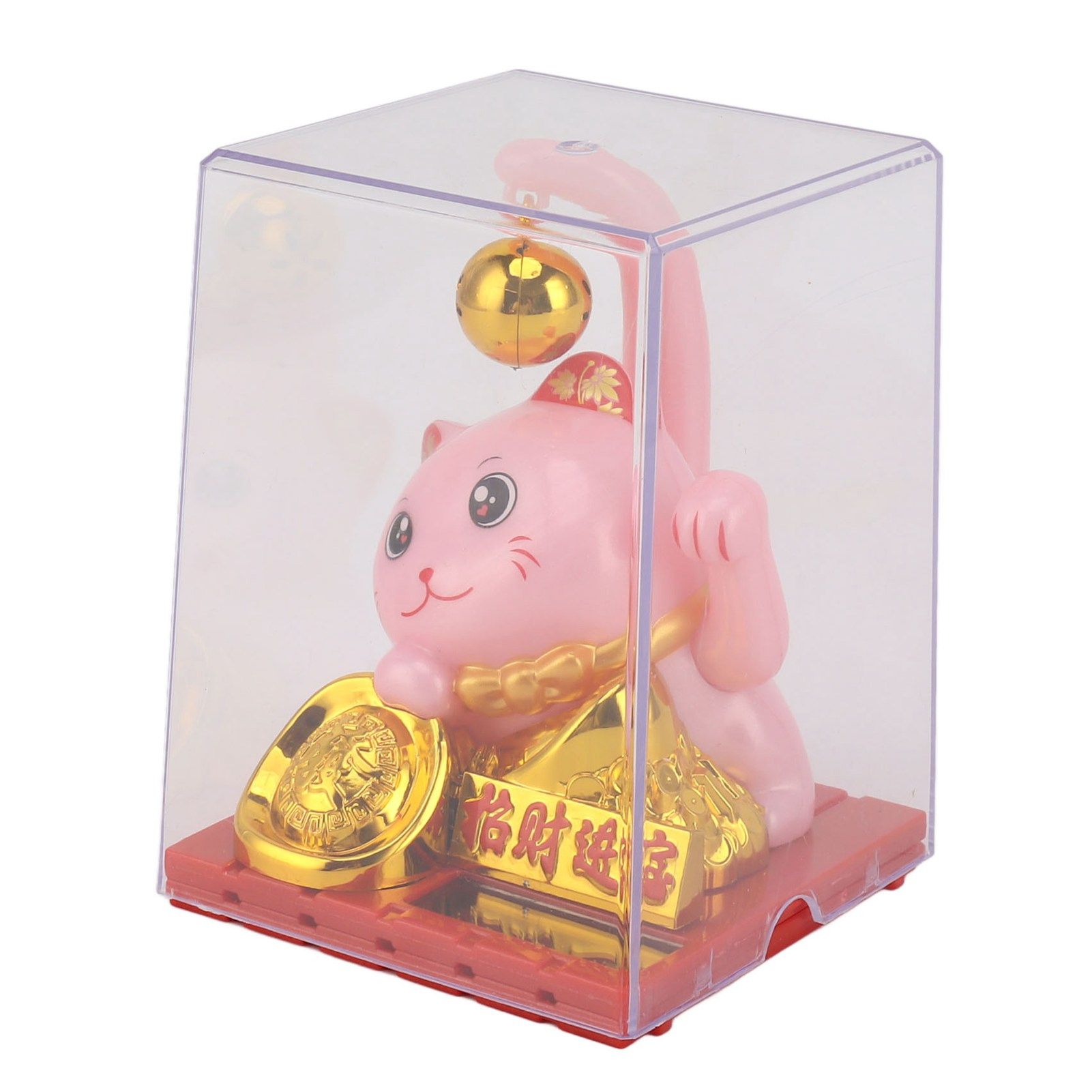 Arm Waving Fortune Cat Solar Powered Light Induction Lucky Cat Decoration for view 3