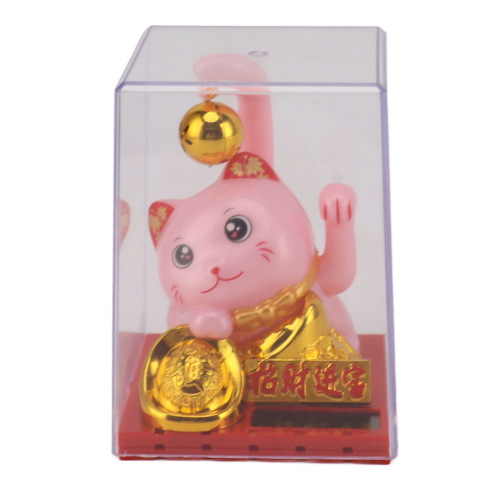Arm Waving Fortune Cat Solar Powered Light Induction Lucky Cat Decoration for view 4