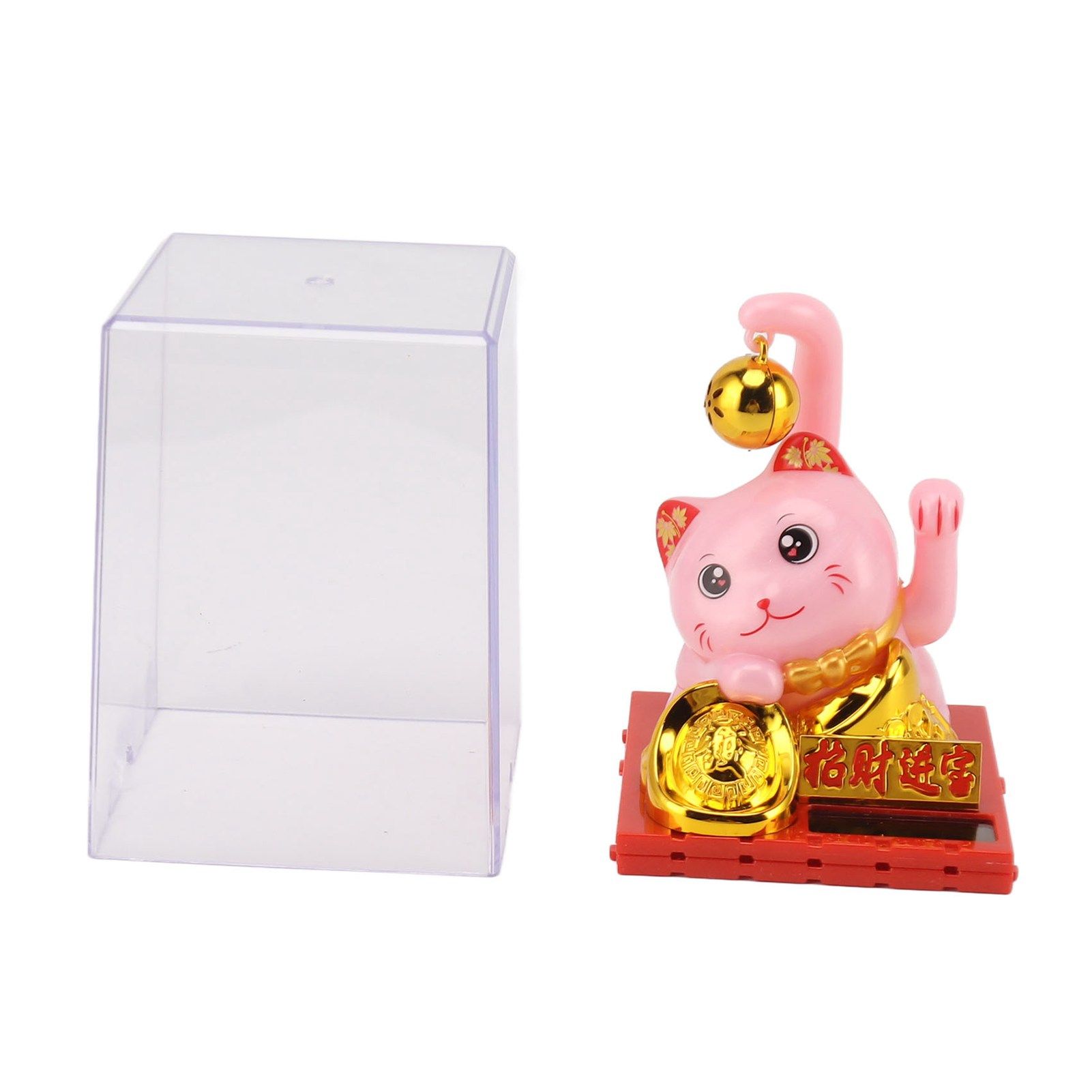 Arm Waving Fortune Cat Solar Powered Light Induction Lucky Cat Decoration for view 5