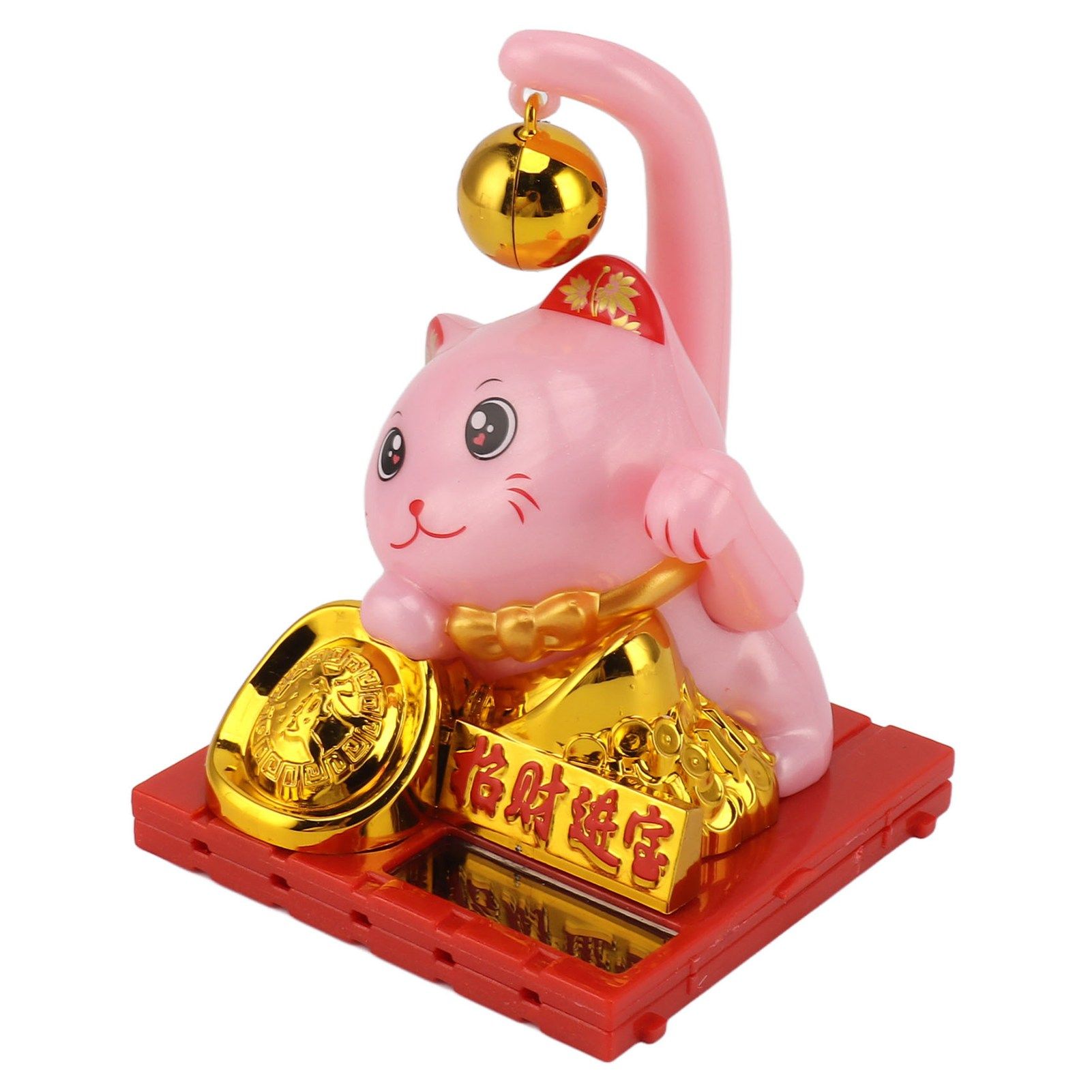 Arm Waving Fortune Cat Solar Powered Light Induction Lucky Cat Decoration for view 6