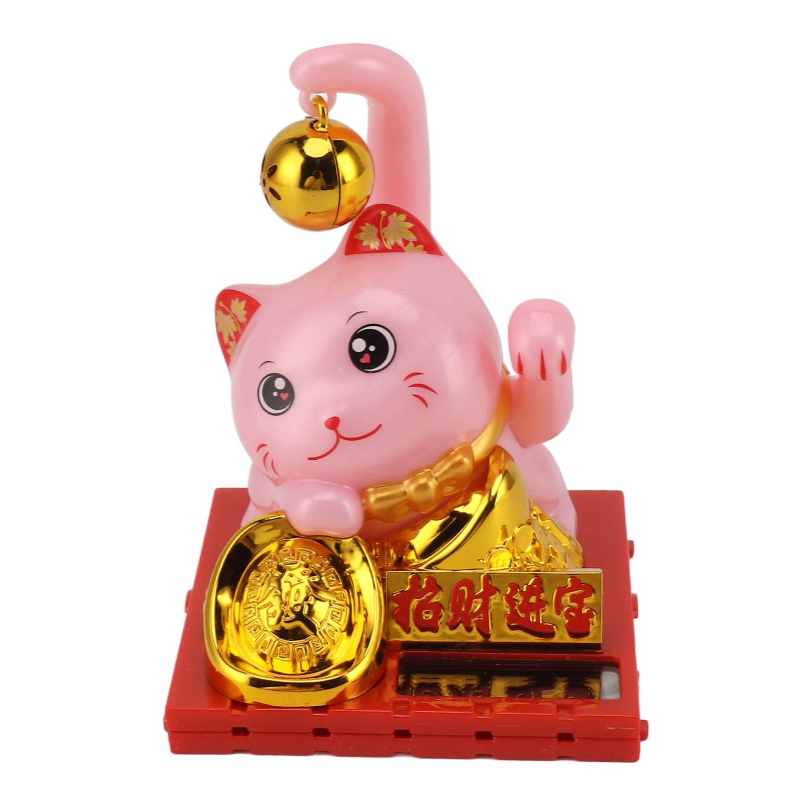 Arm Waving Fortune Cat Solar Powered Light Induction Lucky Cat Decoration for view 7