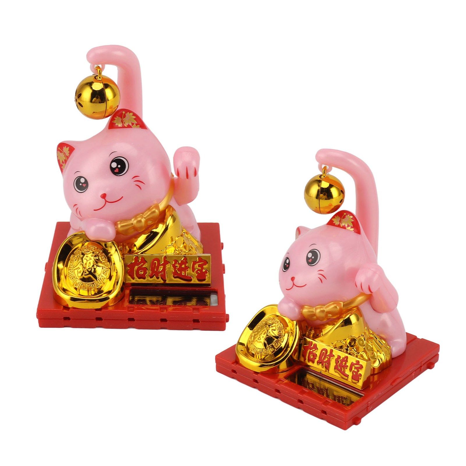 Arm Waving Fortune Cat Solar Powered Light Induction Lucky Cat Decoration for view 8