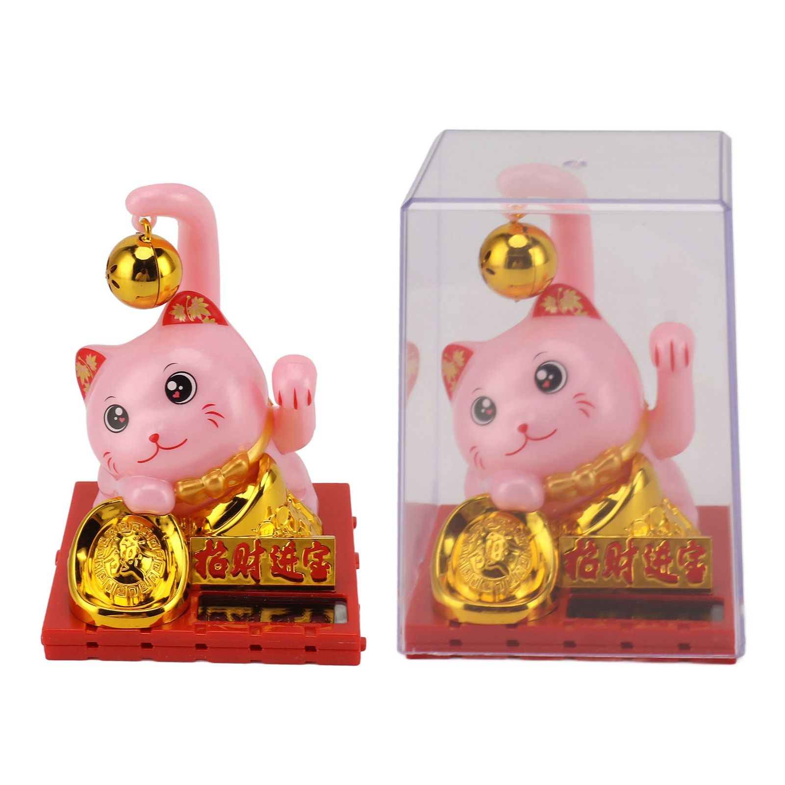 Arm Waving Fortune Cat Solar Powered Light Induction Lucky Cat Decoration for view 10