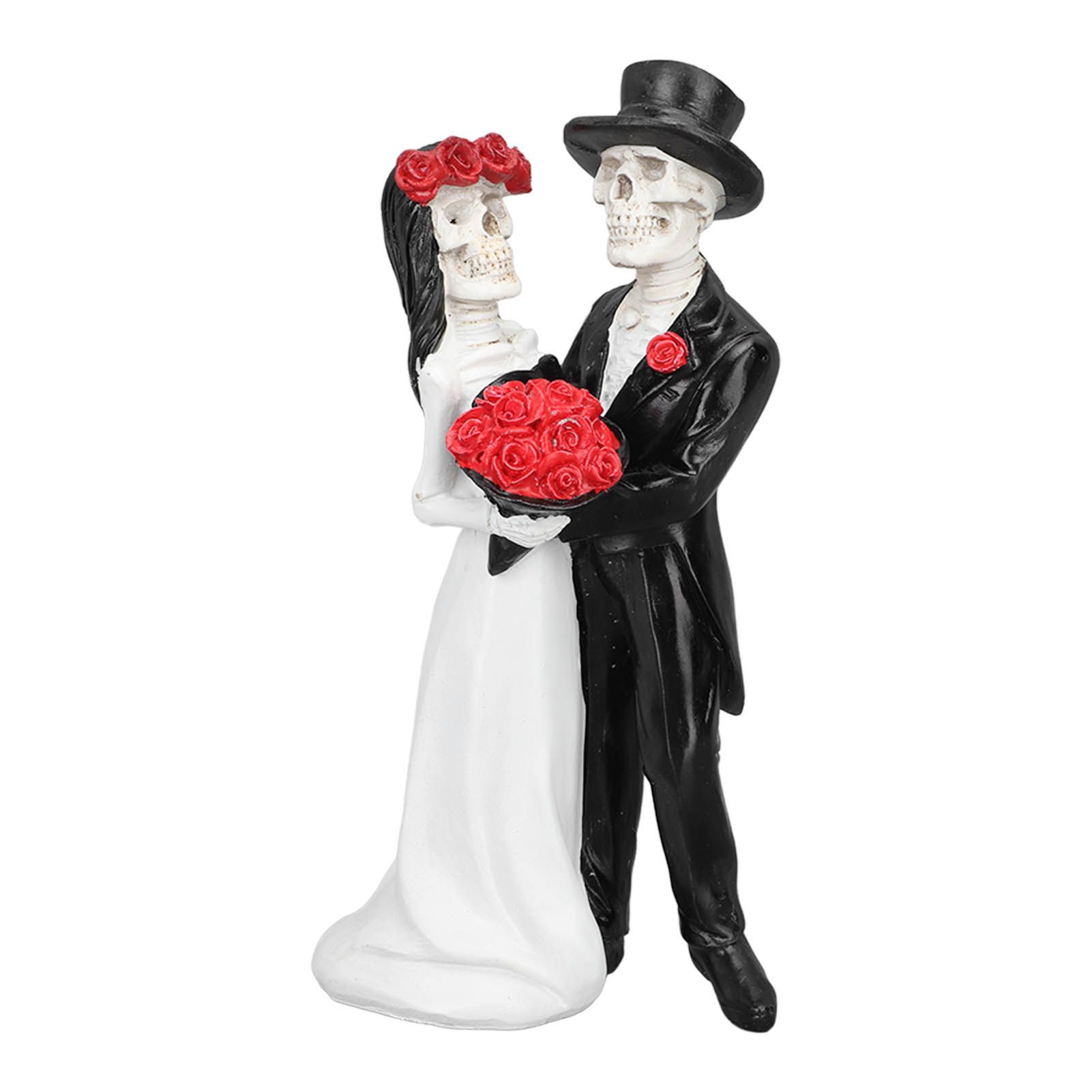 Skeleton Wedding Couple Statue Day of The Dead Dancing Skeleton Couple