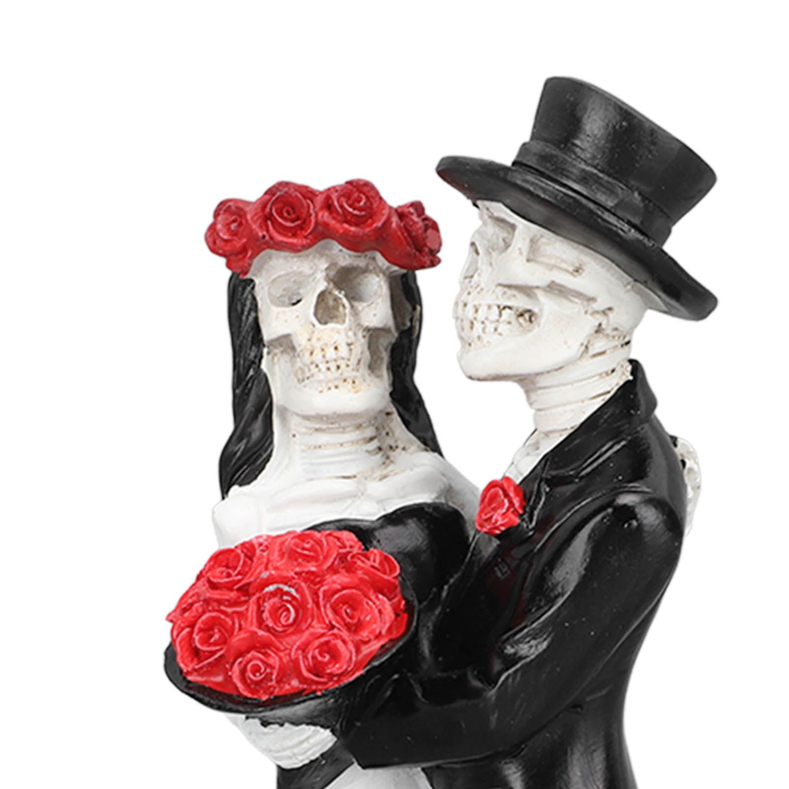 Skeleton Wedding Couple Statue Day of The Dead Dancing Skeleton Couple view 13