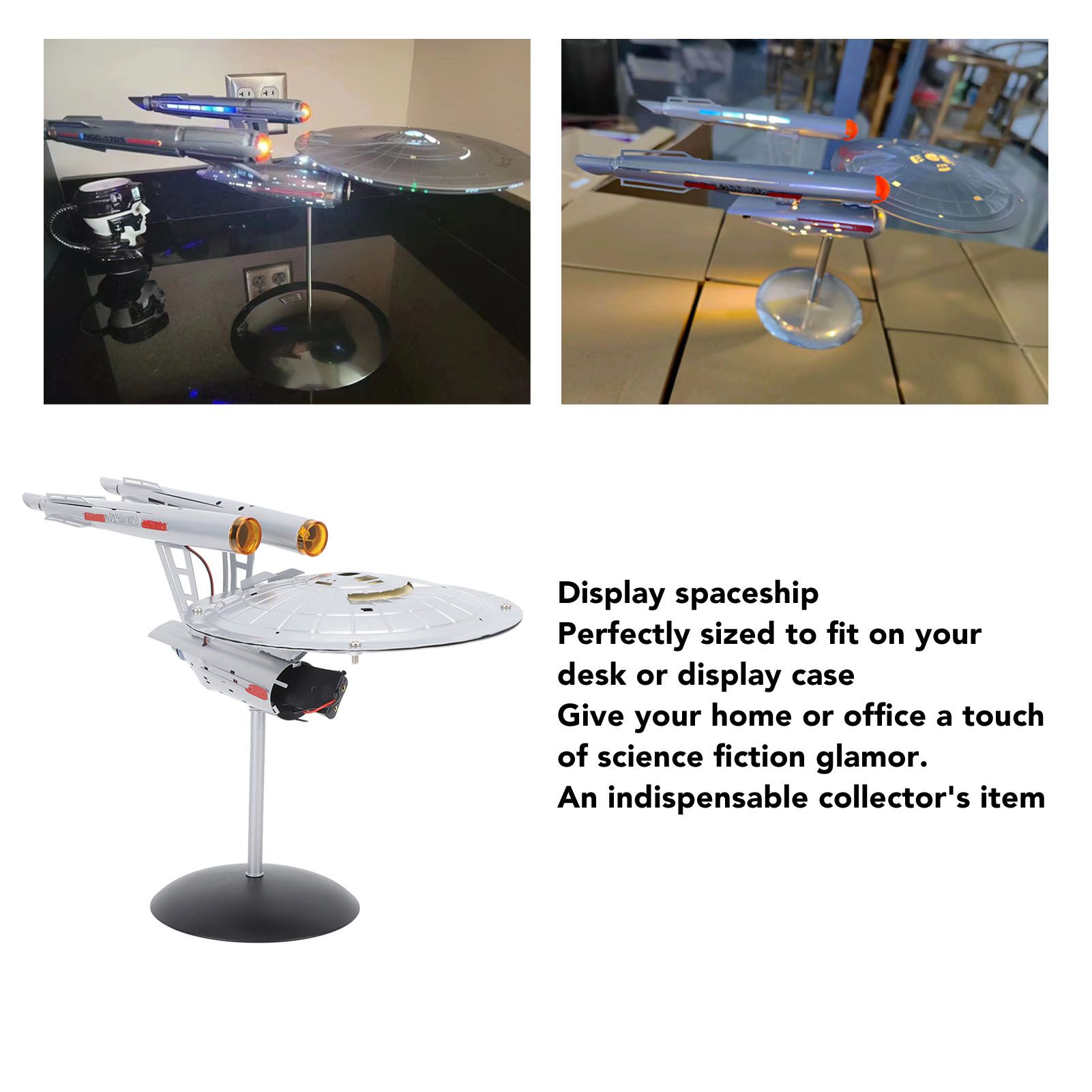 Spaceship Model with Lights 1:1000 Life Like High Durability Spaceship Toy for view 14
