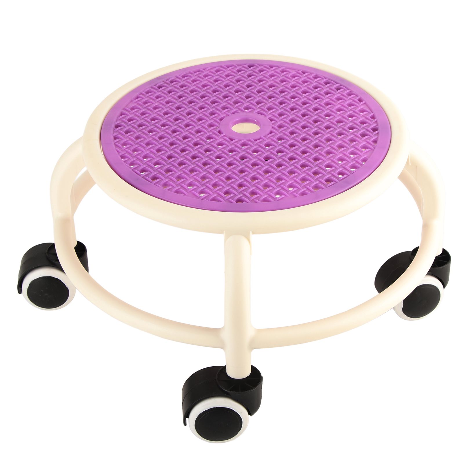 Round Rolling Low Stool Comfortable Universal Wheel Movable Mini Stool High
