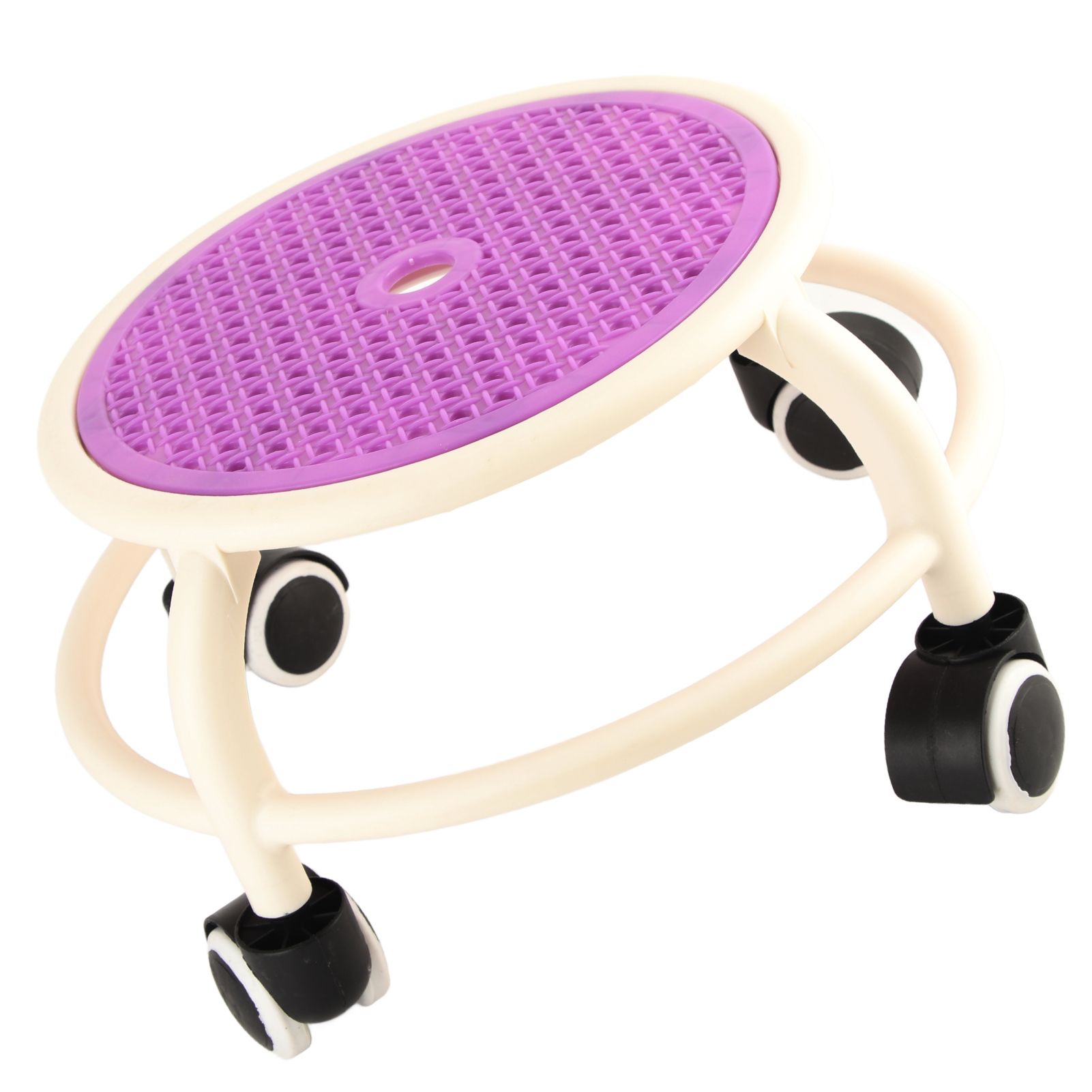 Round Rolling Low Stool Comfortable Universal Wheel Movable Mini Stool High view 8