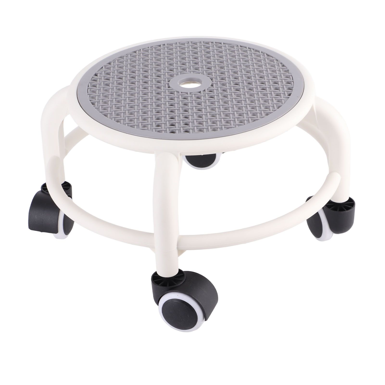 Round Rolling Low Stool Comfortable Universal Wheel Movable Mini Stool High view 2