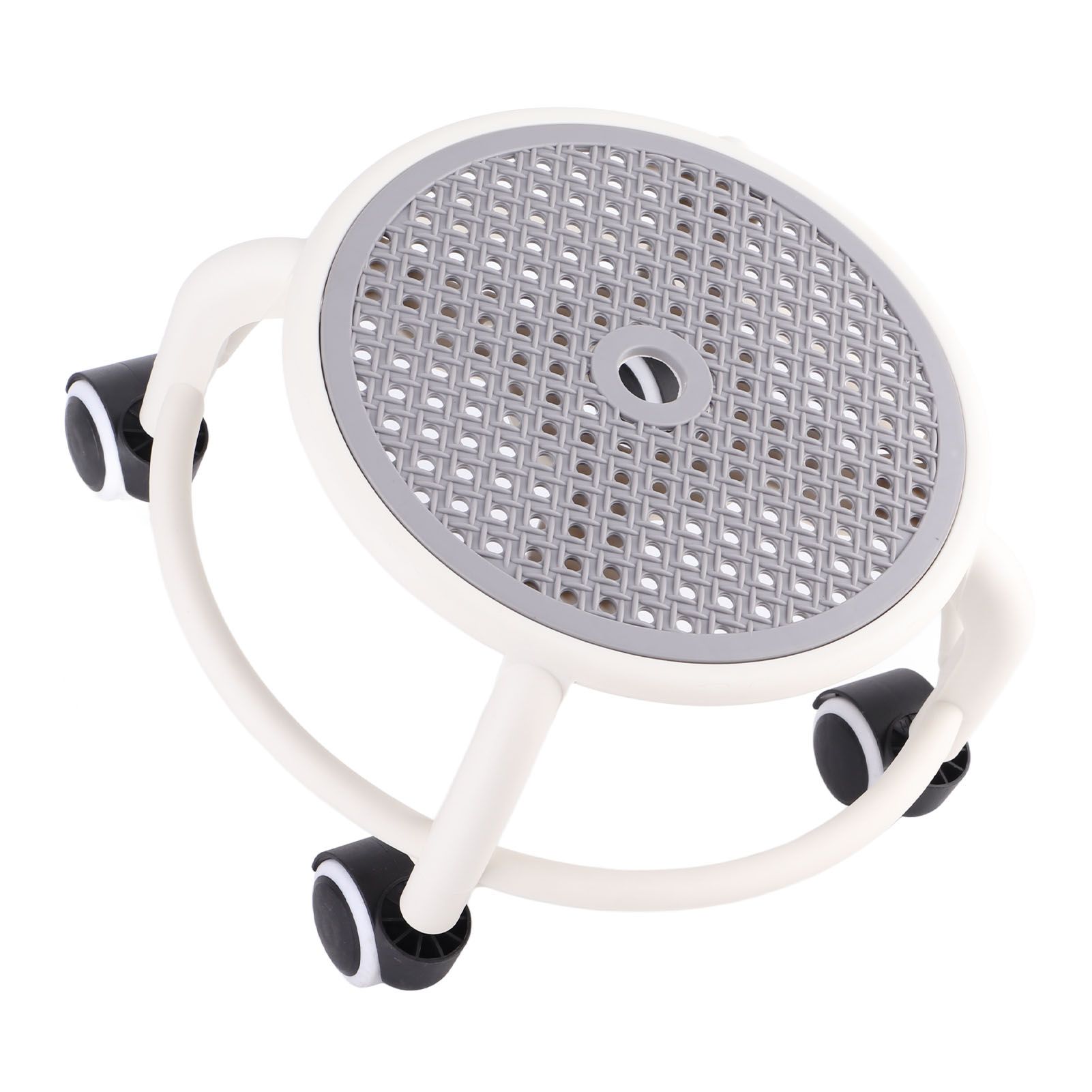 Round Rolling Low Stool Comfortable Universal Wheel Movable Mini Stool High view 4
