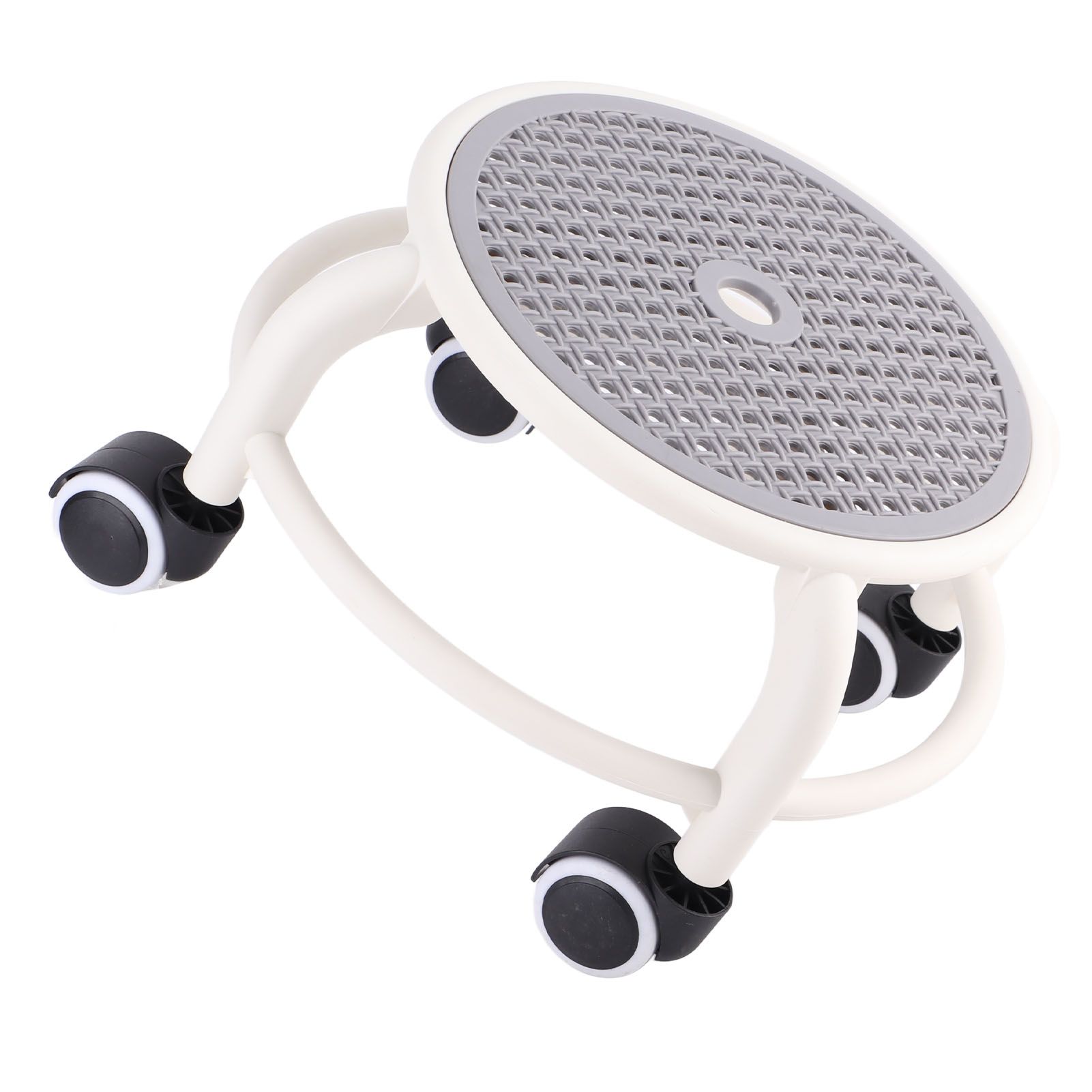 Round Rolling Low Stool Comfortable Universal Wheel Movable Mini Stool High view 7