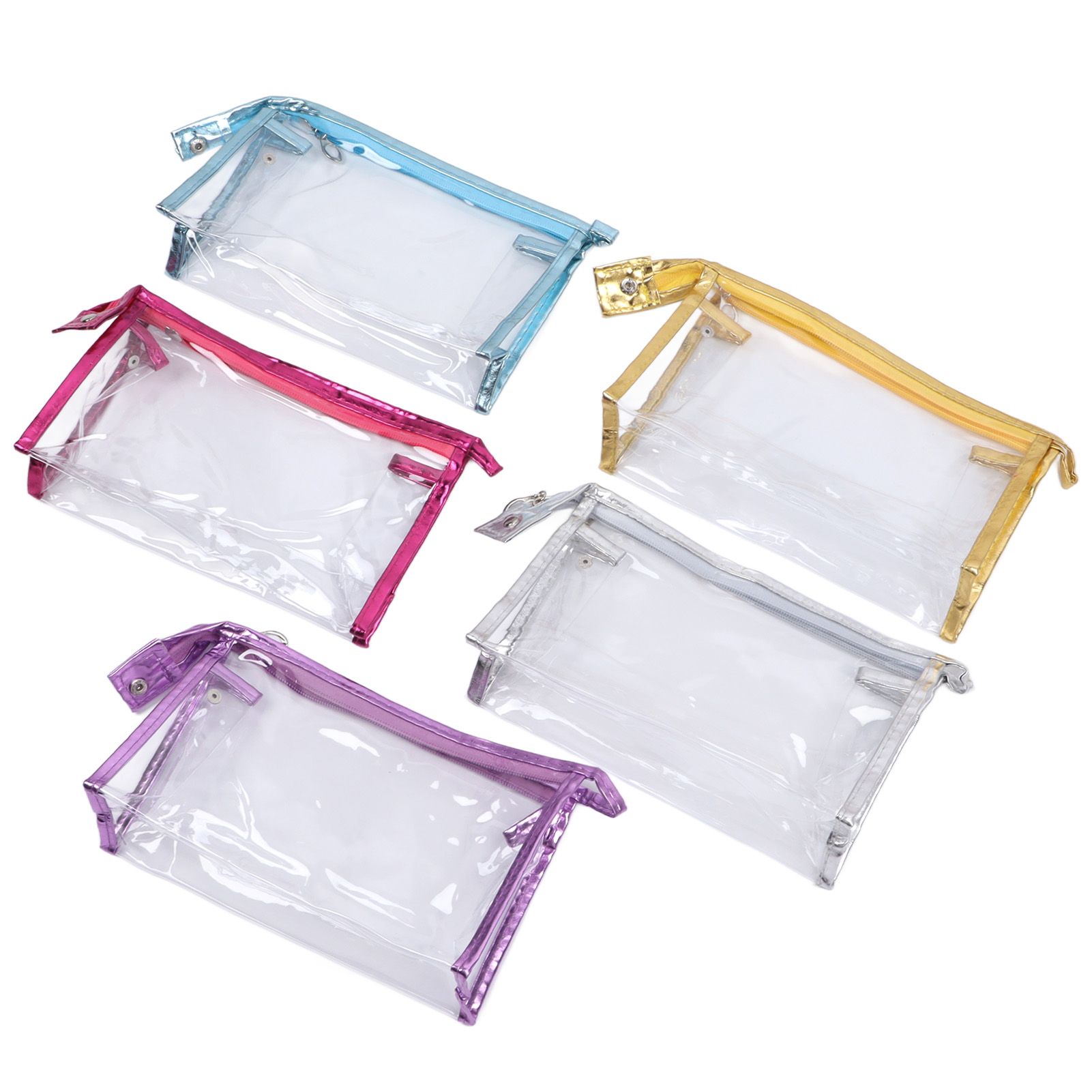 Clear Cosmetic Bag Waterproof Transparent PVC Makeup Toiletry Pouch with view 2