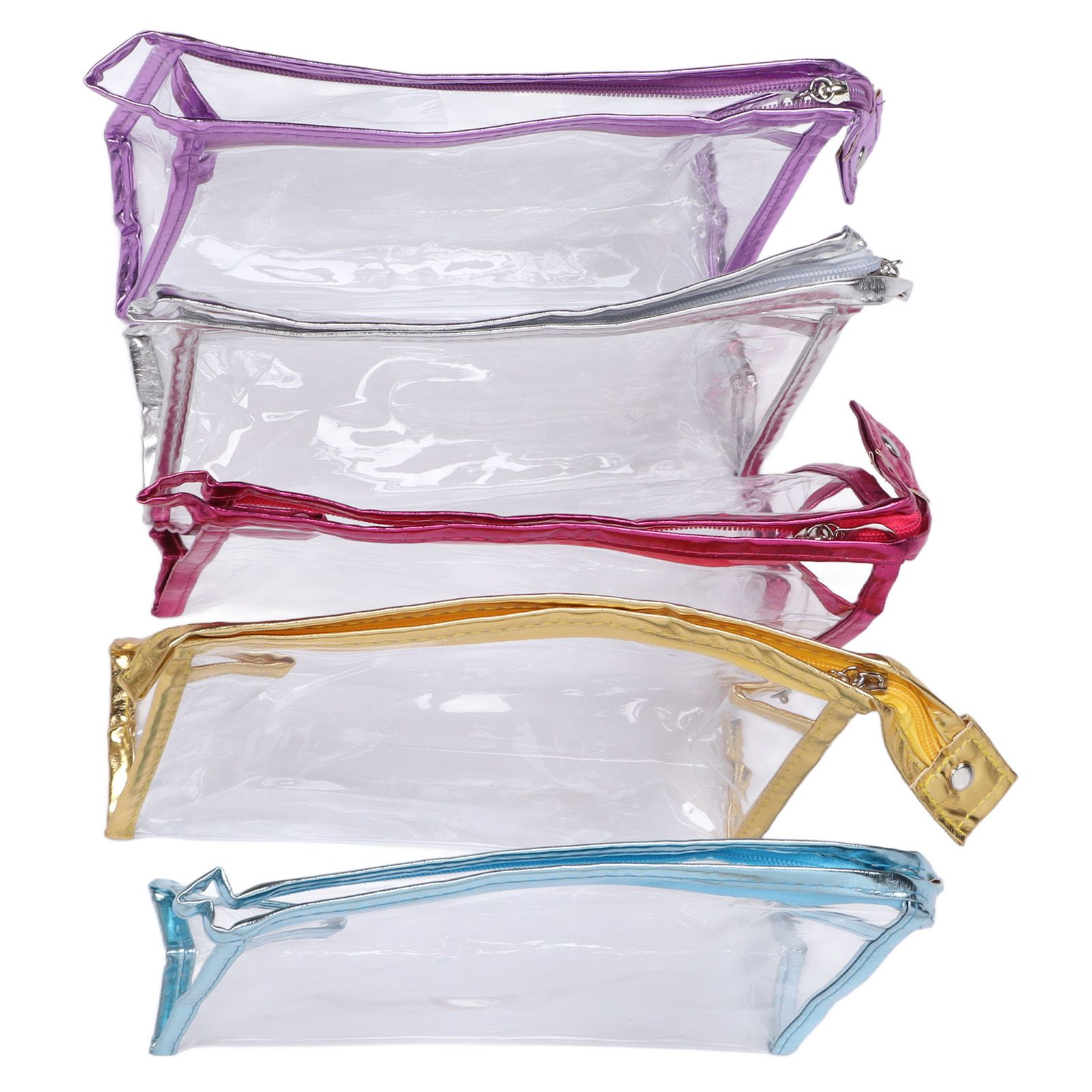 Clear Cosmetic Bag Waterproof Transparent PVC Makeup Toiletry Pouch with view 4