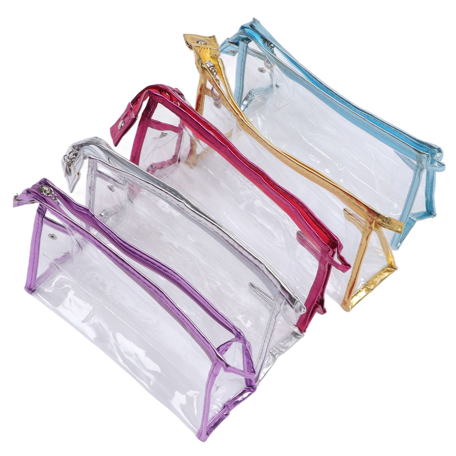 Clear Cosmetic Bag Waterproof Transparent PVC Makeup Toiletry Pouch with view 7