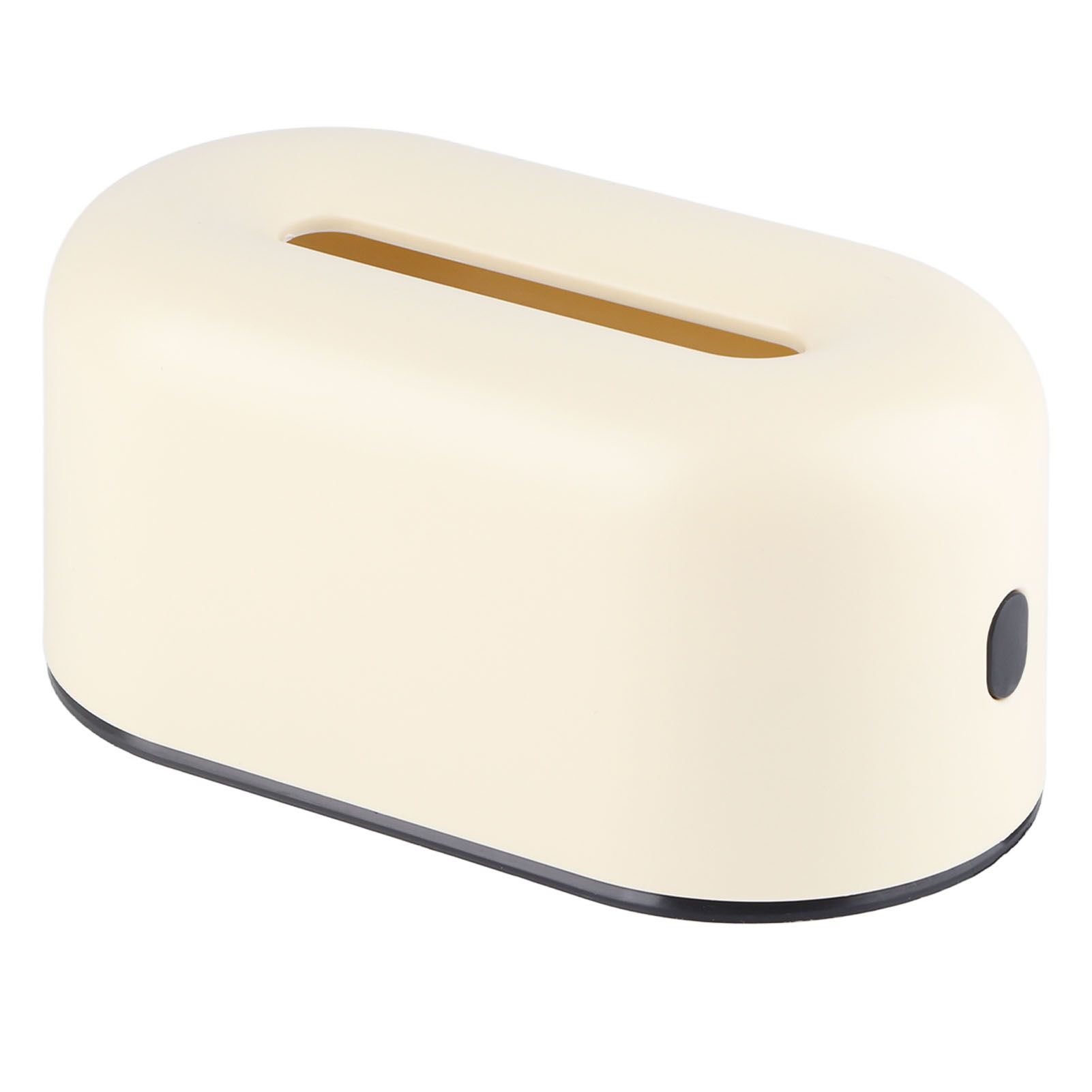 Tissue Box Holder Waterproof Simple Cream Yellow Wide Opening Plastic Tissue