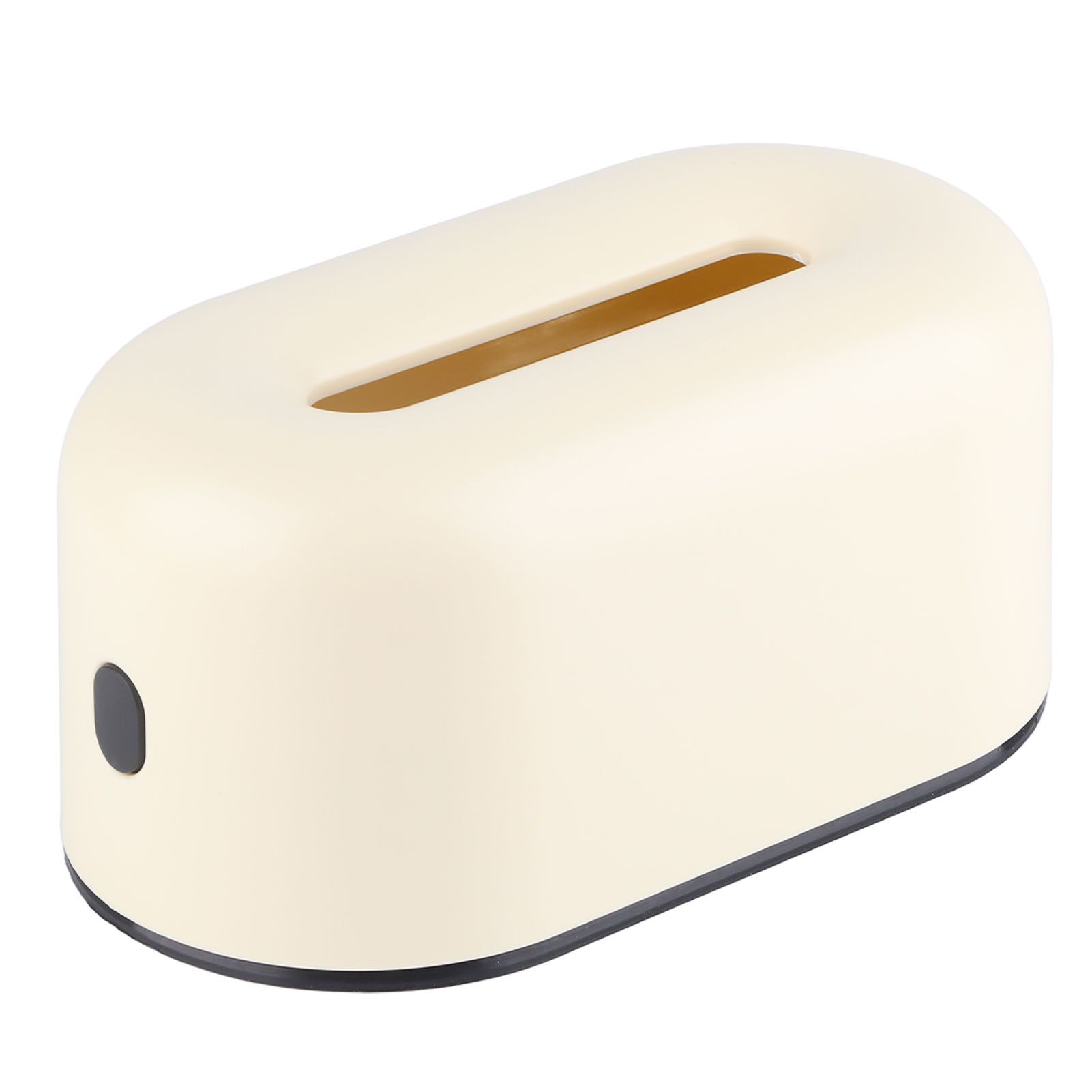 Tissue Box Holder Waterproof Simple Cream Yellow Wide Opening Plastic Tissue view 2