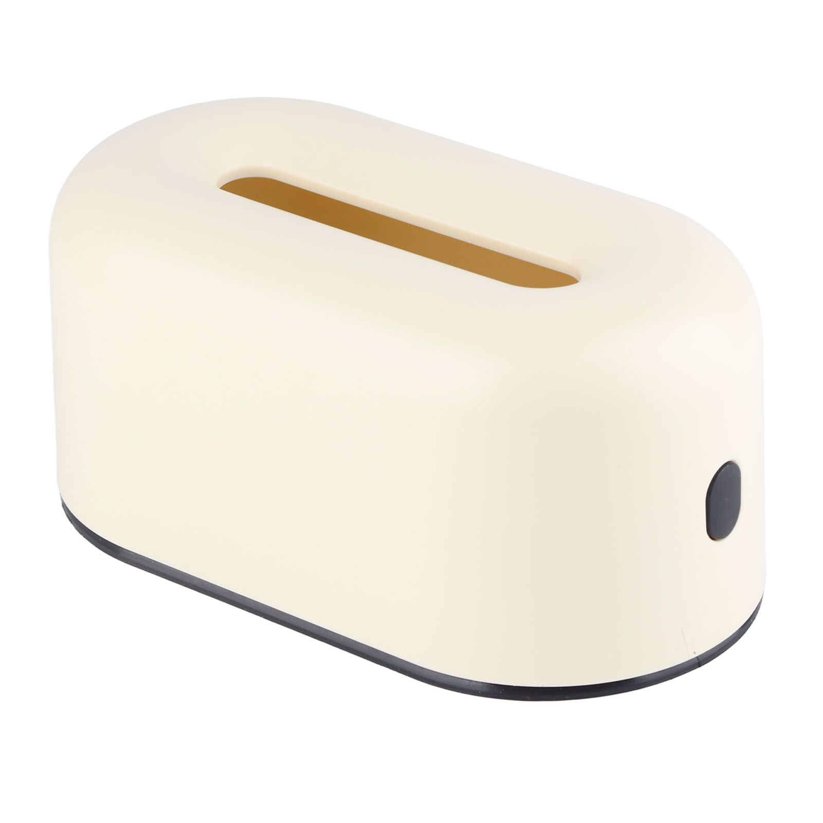 Tissue Box Holder Waterproof Simple Cream Yellow Wide Opening Plastic Tissue view 4