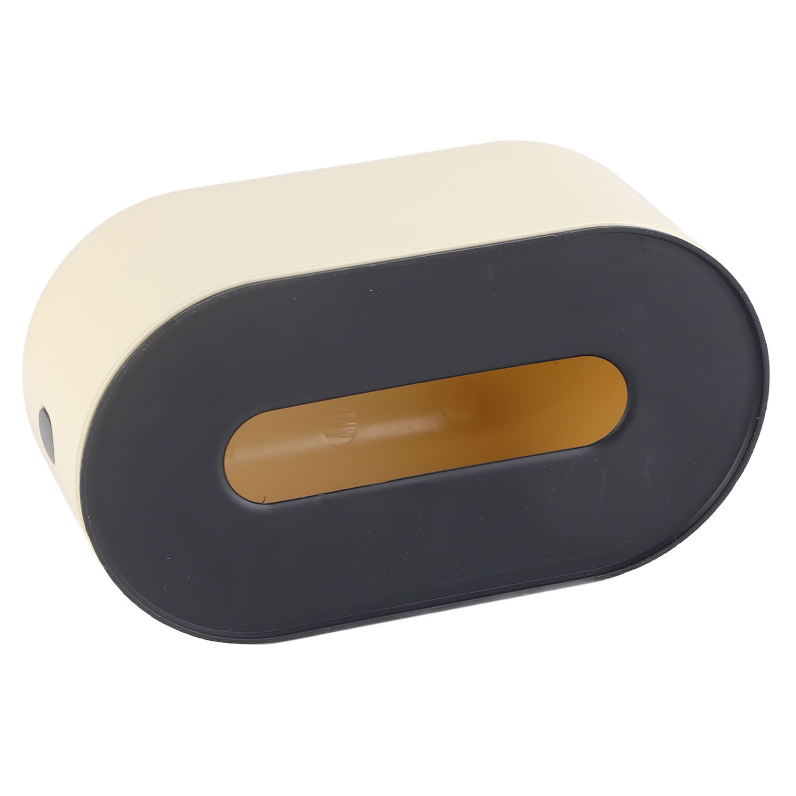 Tissue Box Holder Waterproof Simple Cream Yellow Wide Opening Plastic Tissue view 7