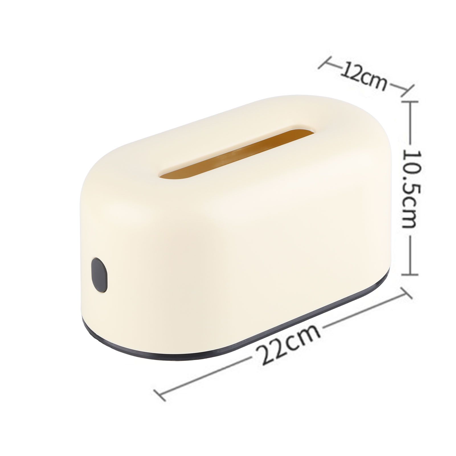 Tissue Box Holder Waterproof Simple Cream Yellow Wide Opening Plastic Tissue view 10