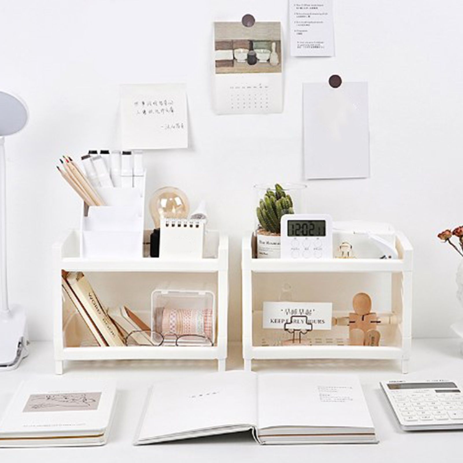 Desktop Storage Shelf Multifunctional Practical Durable Desktop Organizer for view 10