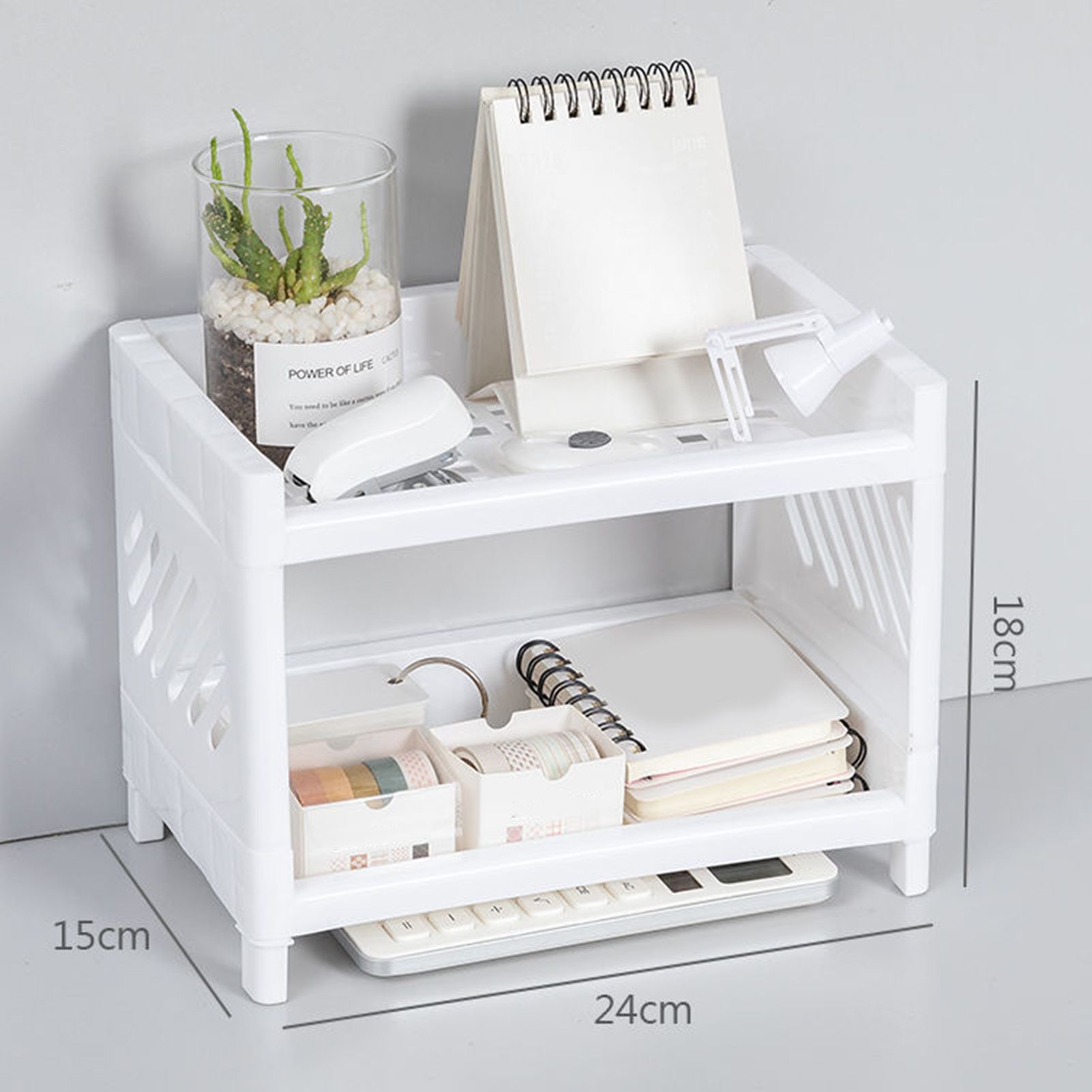 Desktop Storage Shelf Multifunctional Practical Durable Desktop Organizer for view 11