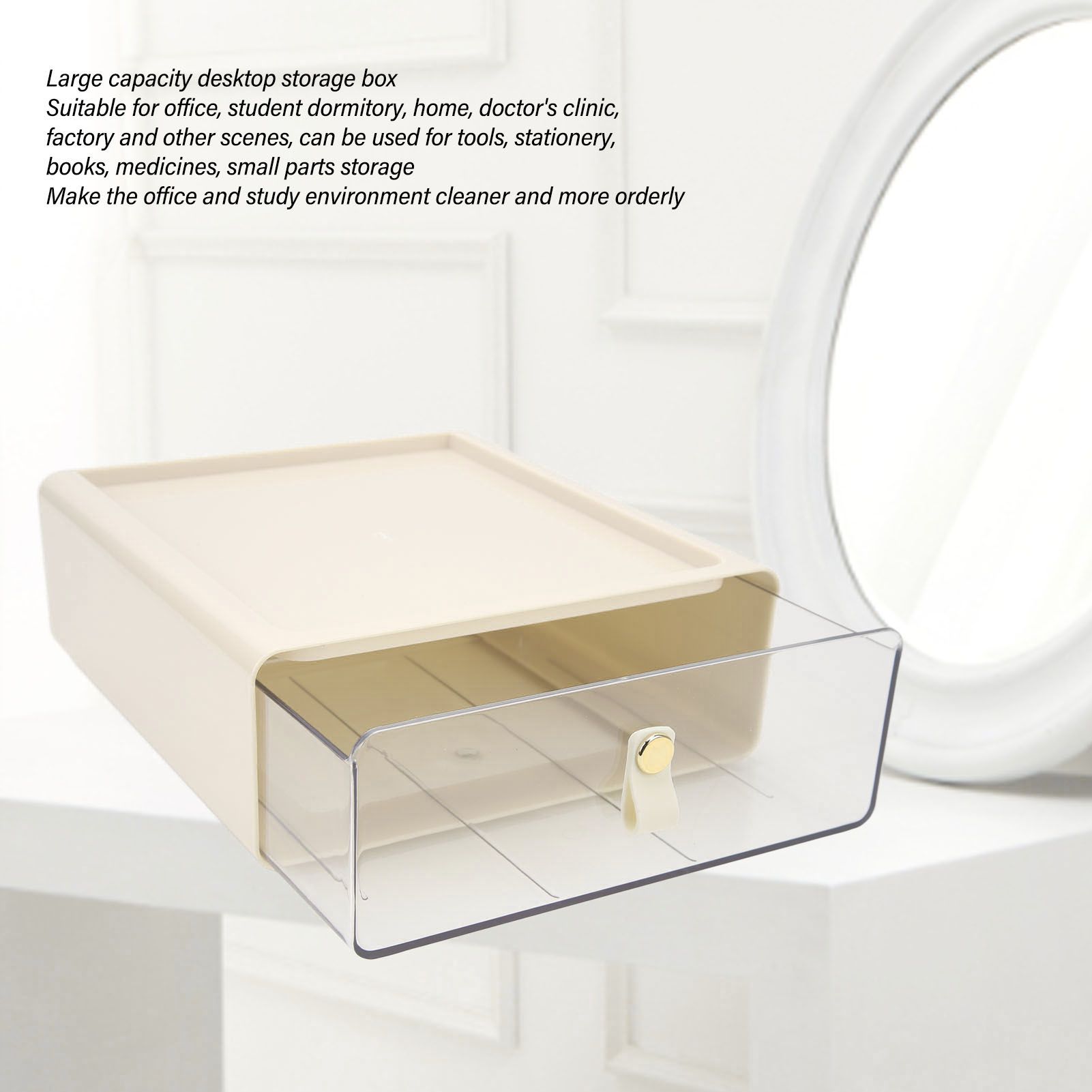 Clear Drawer Storage Box Large Capacity Desktop Drawer Storage Container view 15