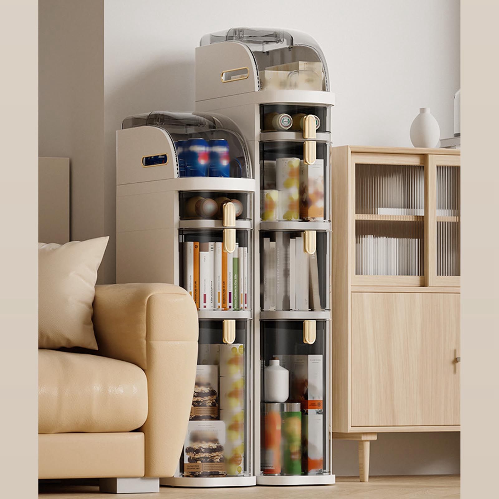 Small Spaces Gaps Cabinet Clear Drawers Narrow Tall Slim Seam Cabinet Vertical view 14