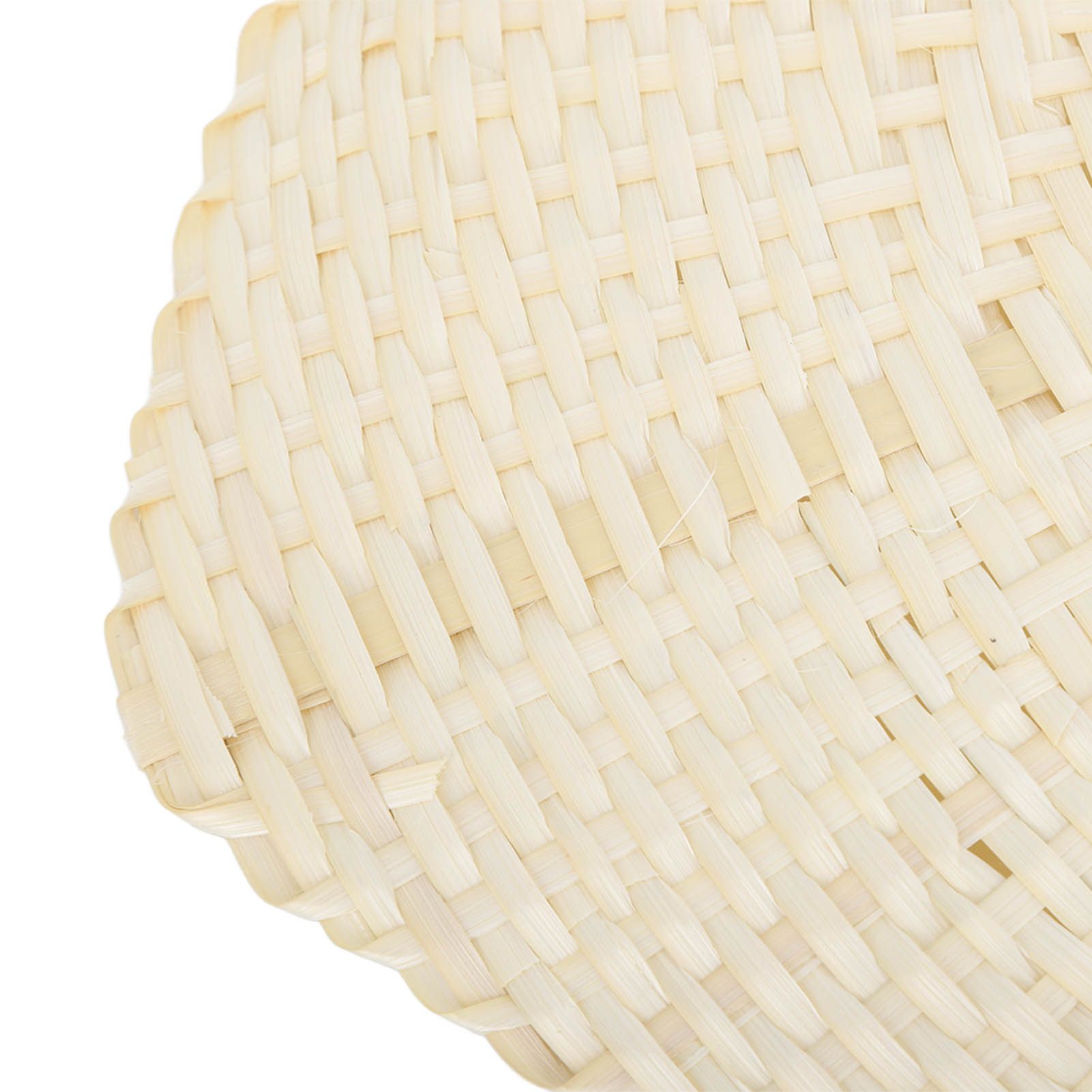 2 Pcs Handheld Leaf Braided Fan Handmade Bamboo Straw Chinese Craft Fan for view 13