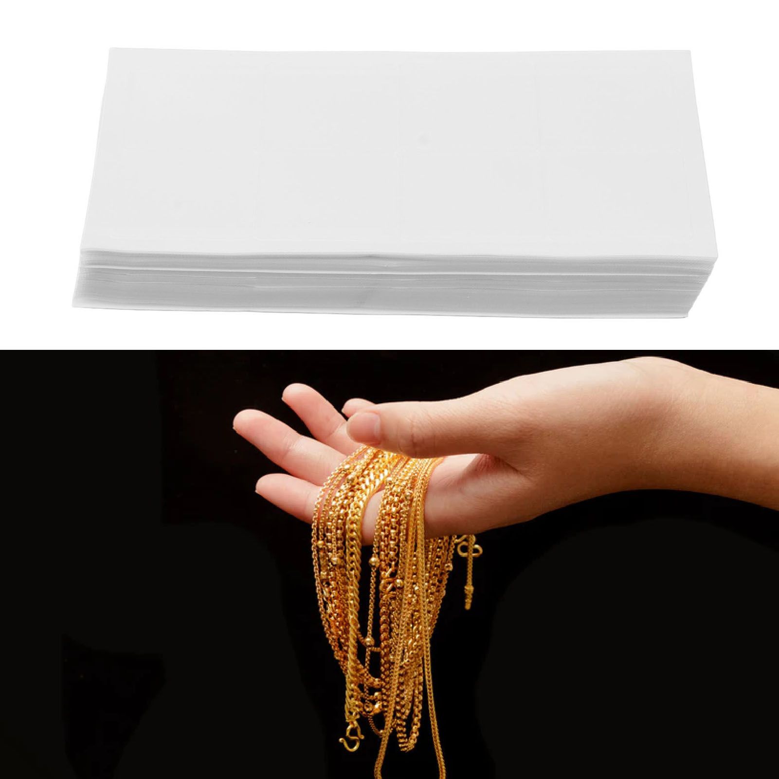 360Pcs Necklace Chain Adhesive Pouch Jewelry Display Bag Transparent PVC for view 11