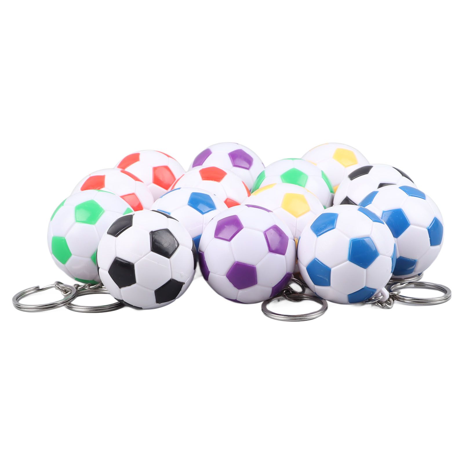 14pcs PVC Soccer Keychains Key Ring Football Keychains Waterproof Football view 2