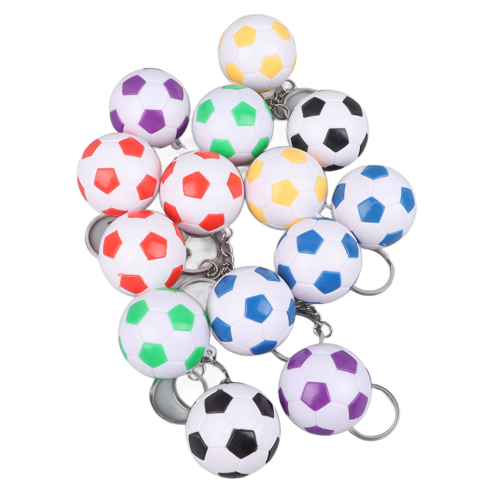 14pcs PVC Soccer Keychains Key Ring Football Keychains Waterproof Football view 4