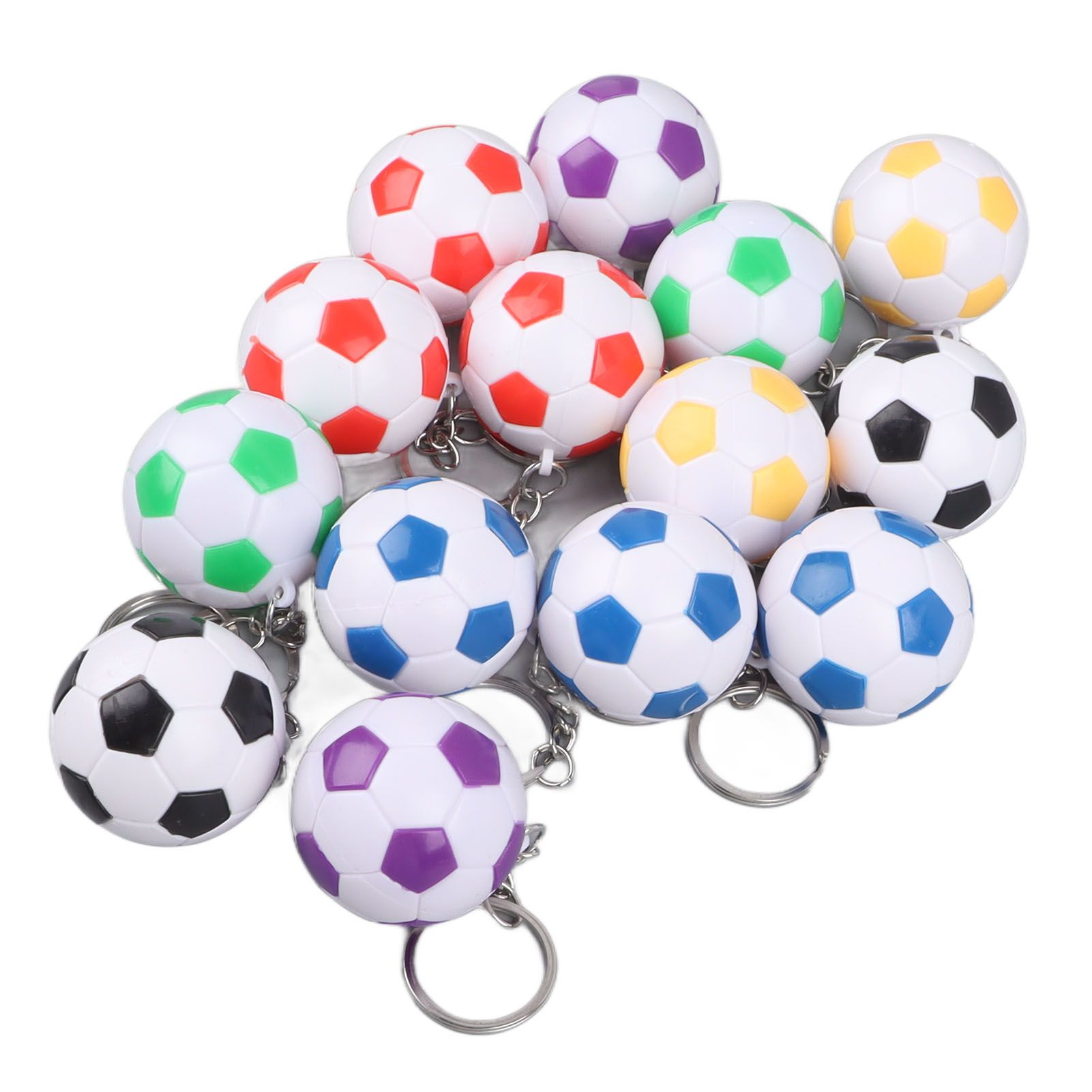 14pcs PVC Soccer Keychains Key Ring Football Keychains Waterproof Football view 5