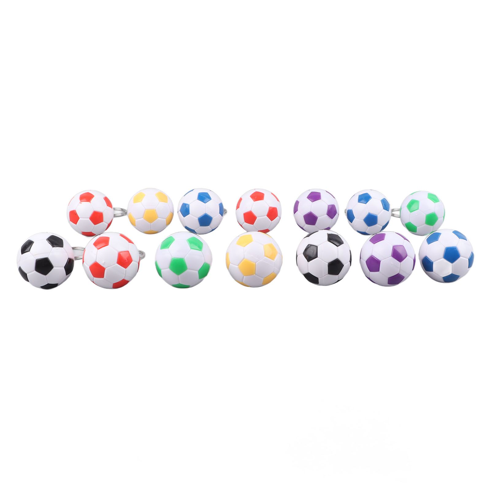 14pcs PVC Soccer Keychains Key Ring Football Keychains Waterproof Football view 7