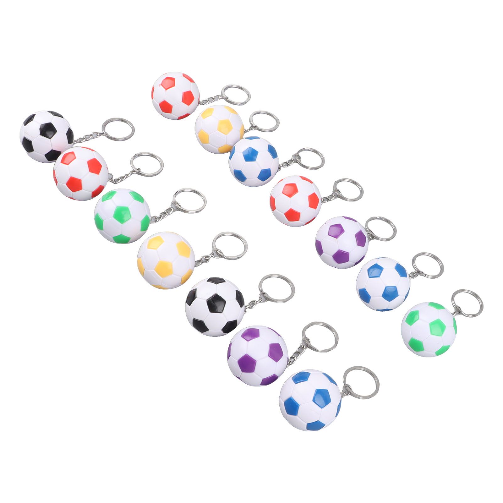 14pcs PVC Soccer Keychains Key Ring Football Keychains Waterproof Football view 8