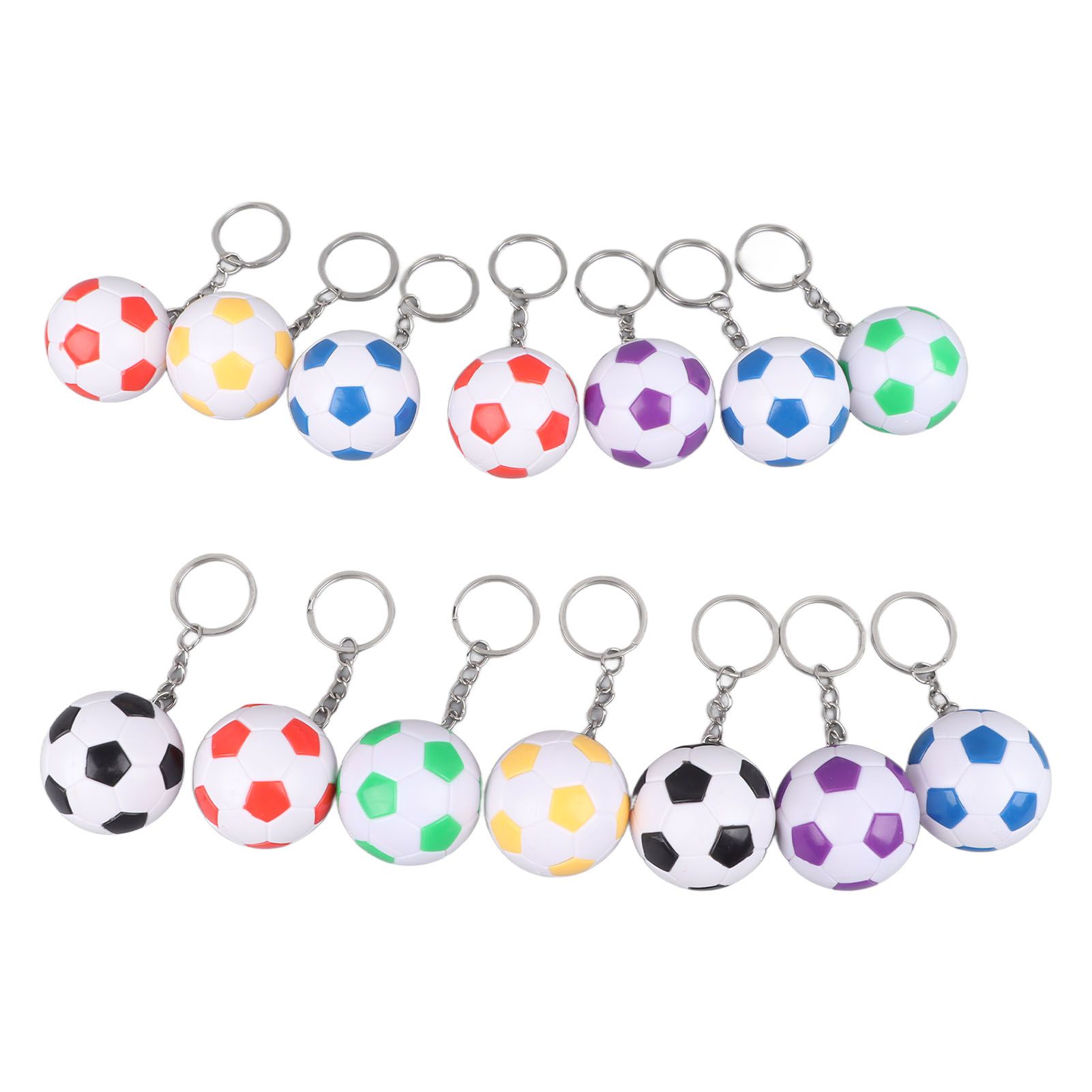 14pcs PVC Soccer Keychains Key Ring Football Keychains Waterproof Football view 9