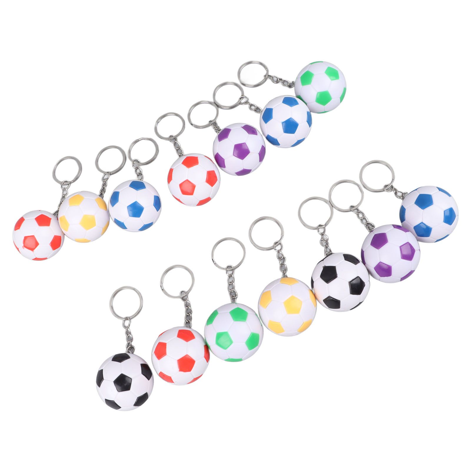 14pcs PVC Soccer Keychains Key Ring Football Keychains Waterproof Football view 10