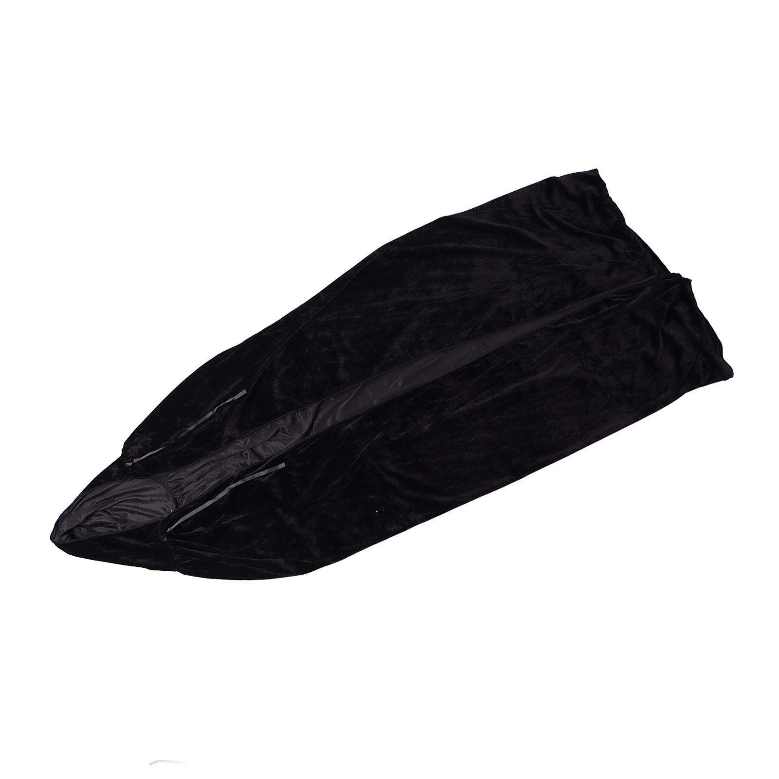 Hooded Cloak Large Witch Cape Black Velvet Comfortable to Wear Soft Touch view 7
