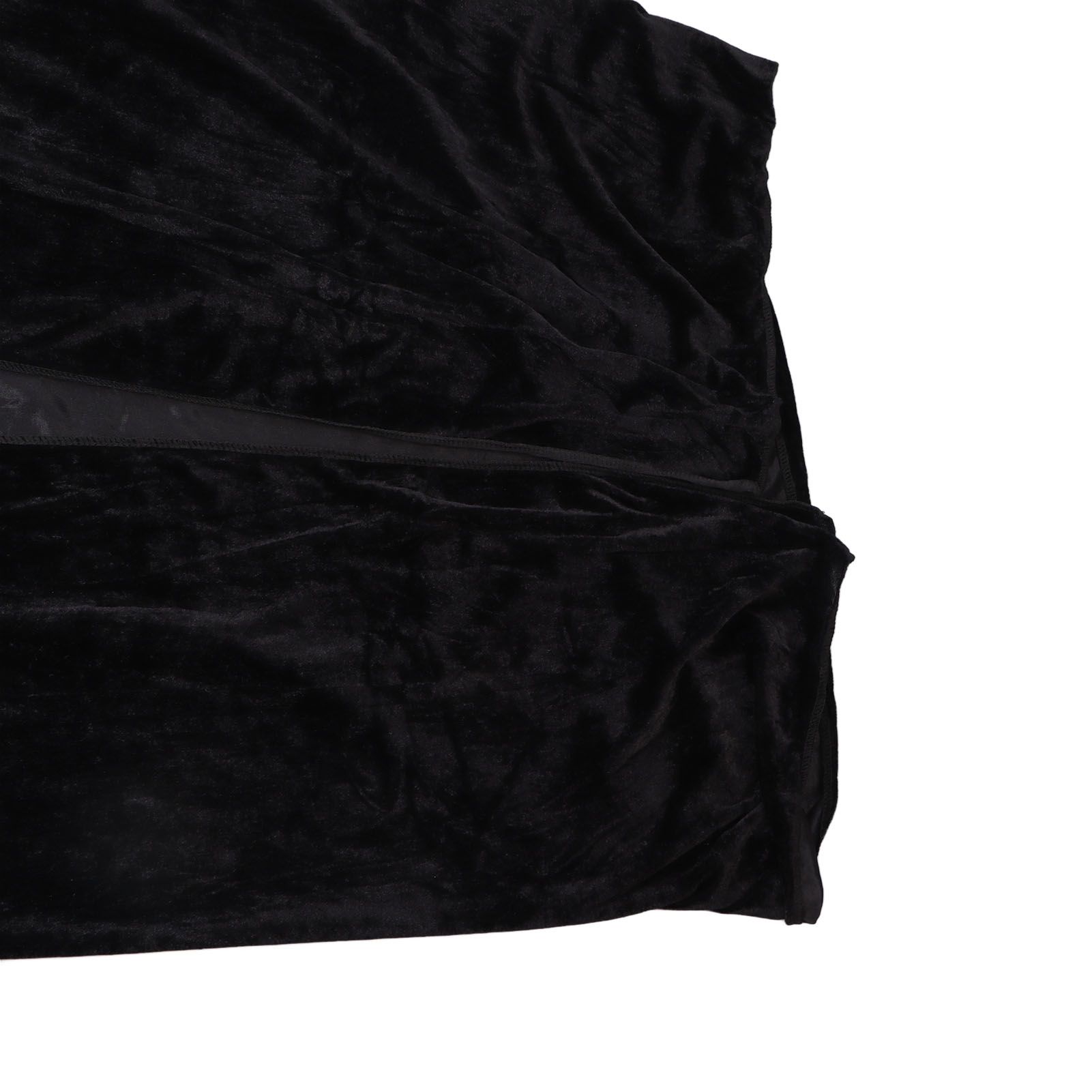 Hooded Cloak Large Witch Cape Black Velvet Comfortable to Wear Soft Touch view 14