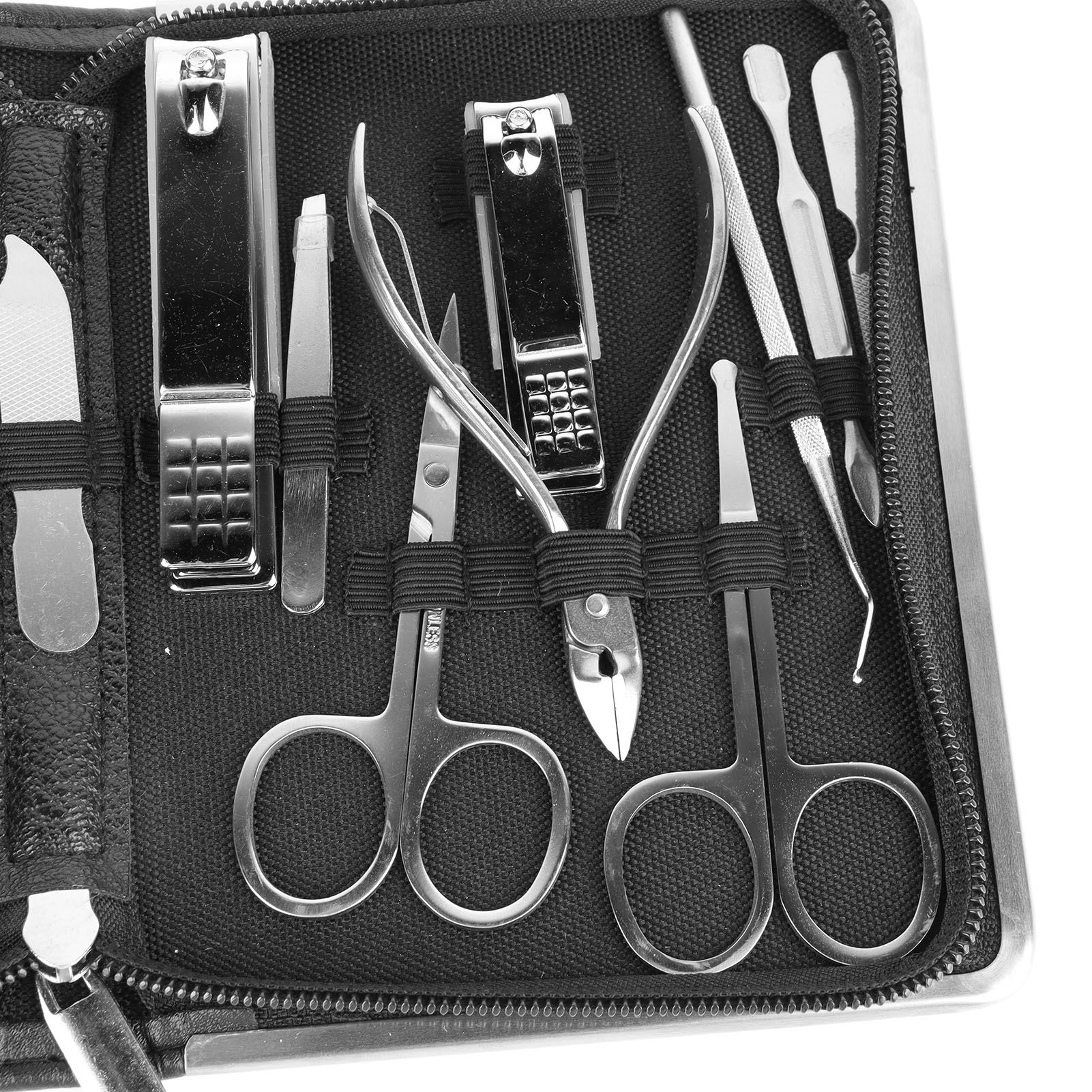 26PCS Manicure Set Black Nail Clippers Set Carbon Steel Manicure Tools Kit for view 13