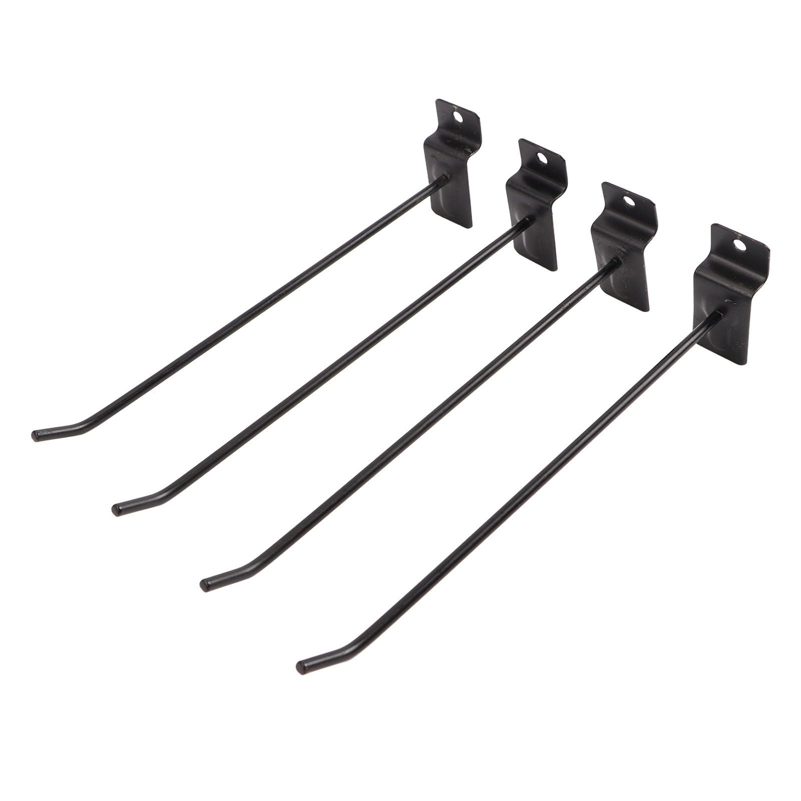 30PCS Panel Hooks Black Slatwall Hanger Thickened Easy Installation Anti Rust view 2