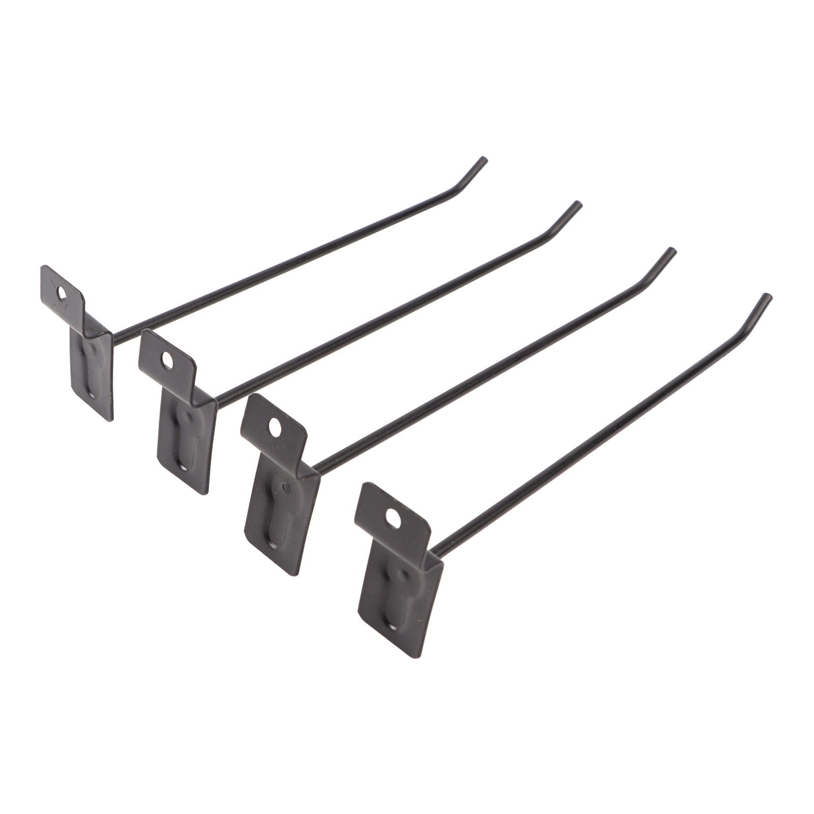 30PCS Panel Hooks Black Slatwall Hanger Thickened Easy Installation Anti Rust view 5