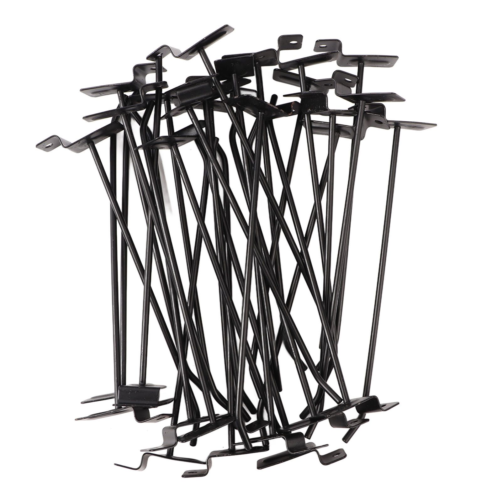 30PCS Panel Hooks Black Slatwall Hanger Thickened Easy Installation Anti Rust view 9
