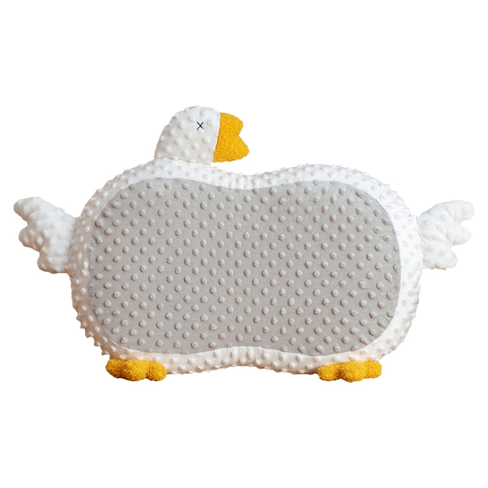 Cat Belly Pillow Memory Foam Slow Rebound Throw Pillow Goose Shape Fuzz Single